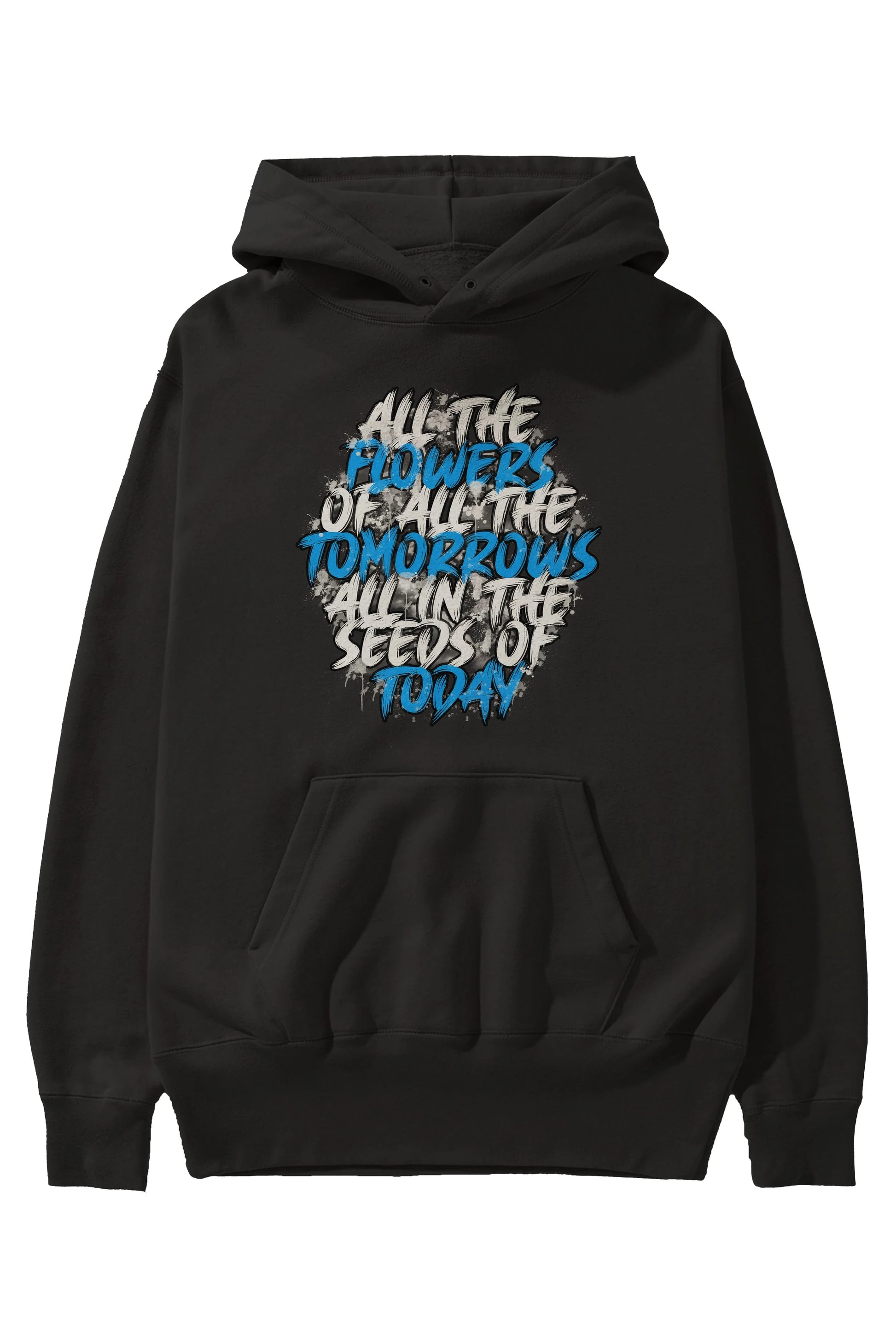 All The Flowers Ön Baskılı Hoodie Oversize Kapüşonlu Sweatshirt Erkek Kadın Unisex