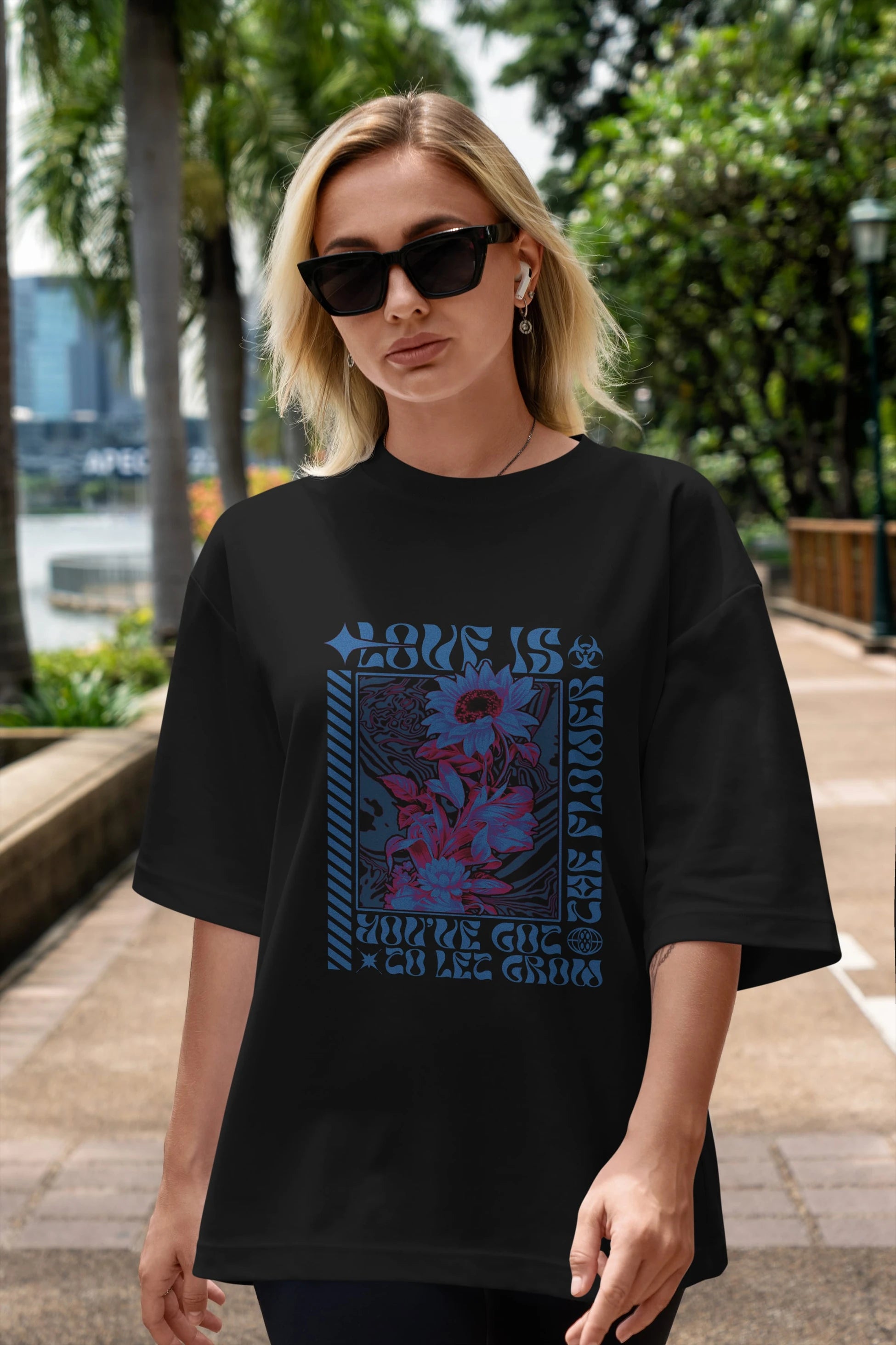 Love is the flower you've got to let grow Ön Baskılı Oversize t-shirt Erkek Kadın Unisex