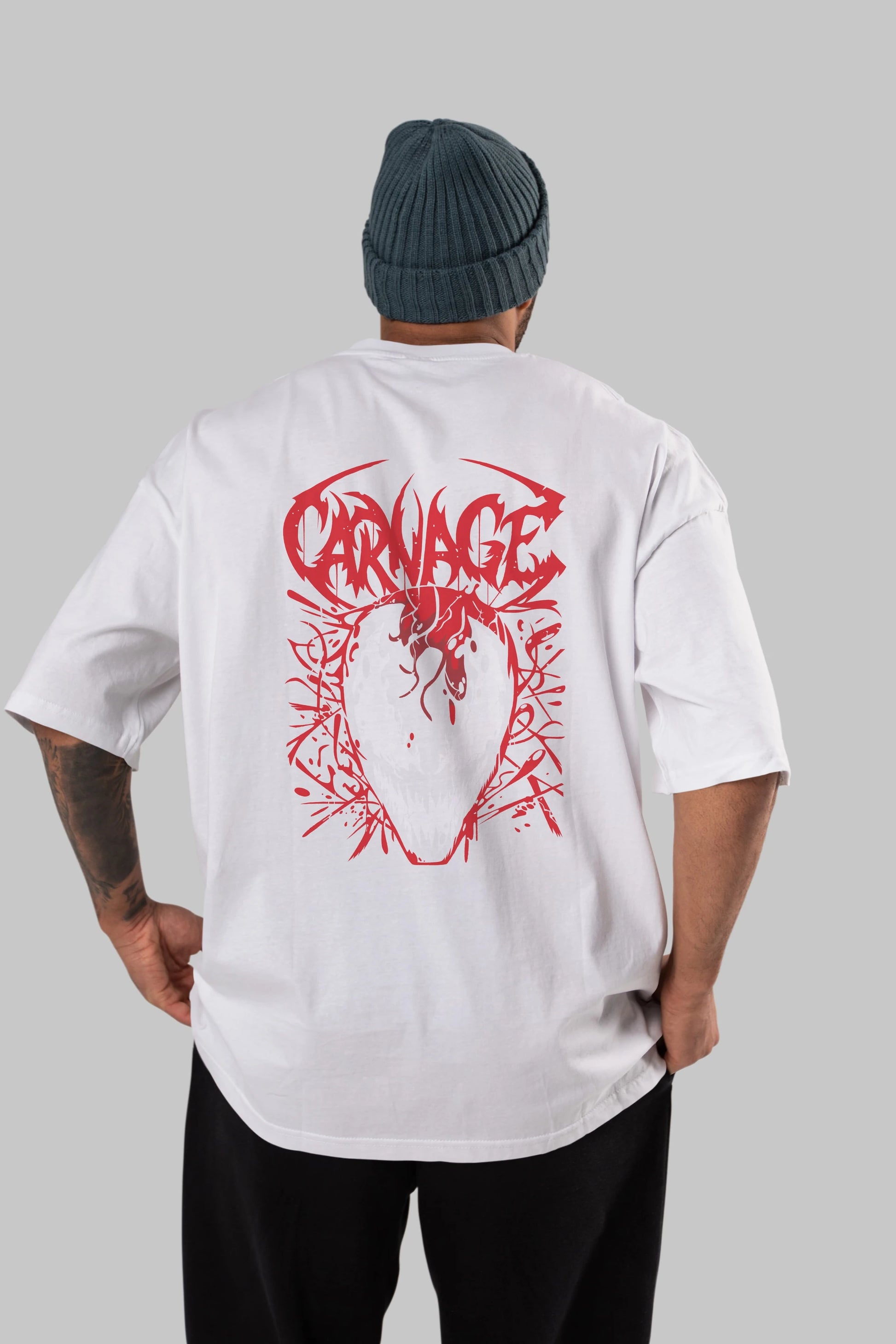Venom (22) Arka Baskılı Oversize t-shirt Erkek Kadın Unisex %100 Pamuk Bisiklet Yaka tişort