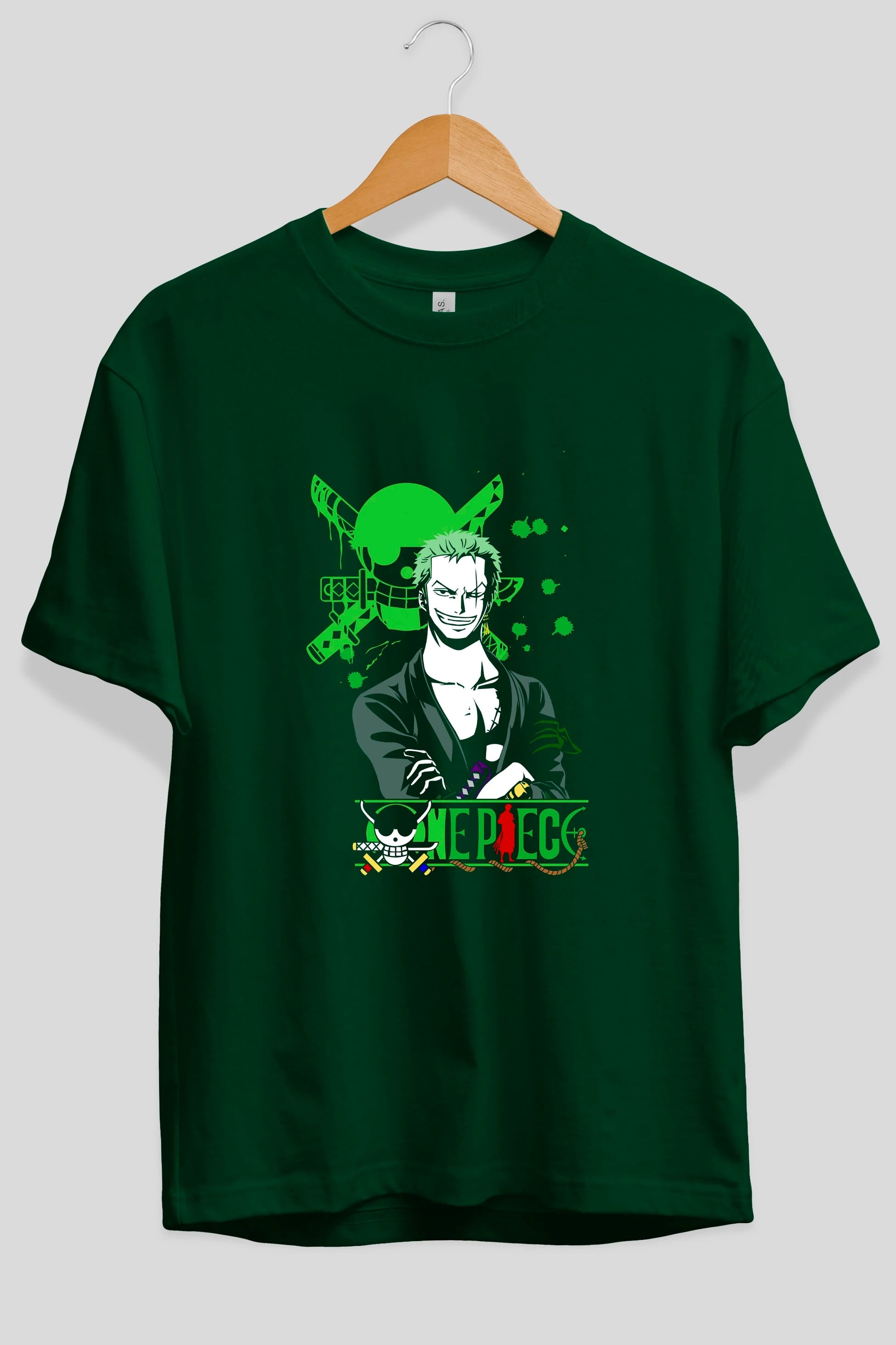Roronoa Zoro 2 Anime Ön Baskılı Oversize t-shirt Erkek Kadın Unisex