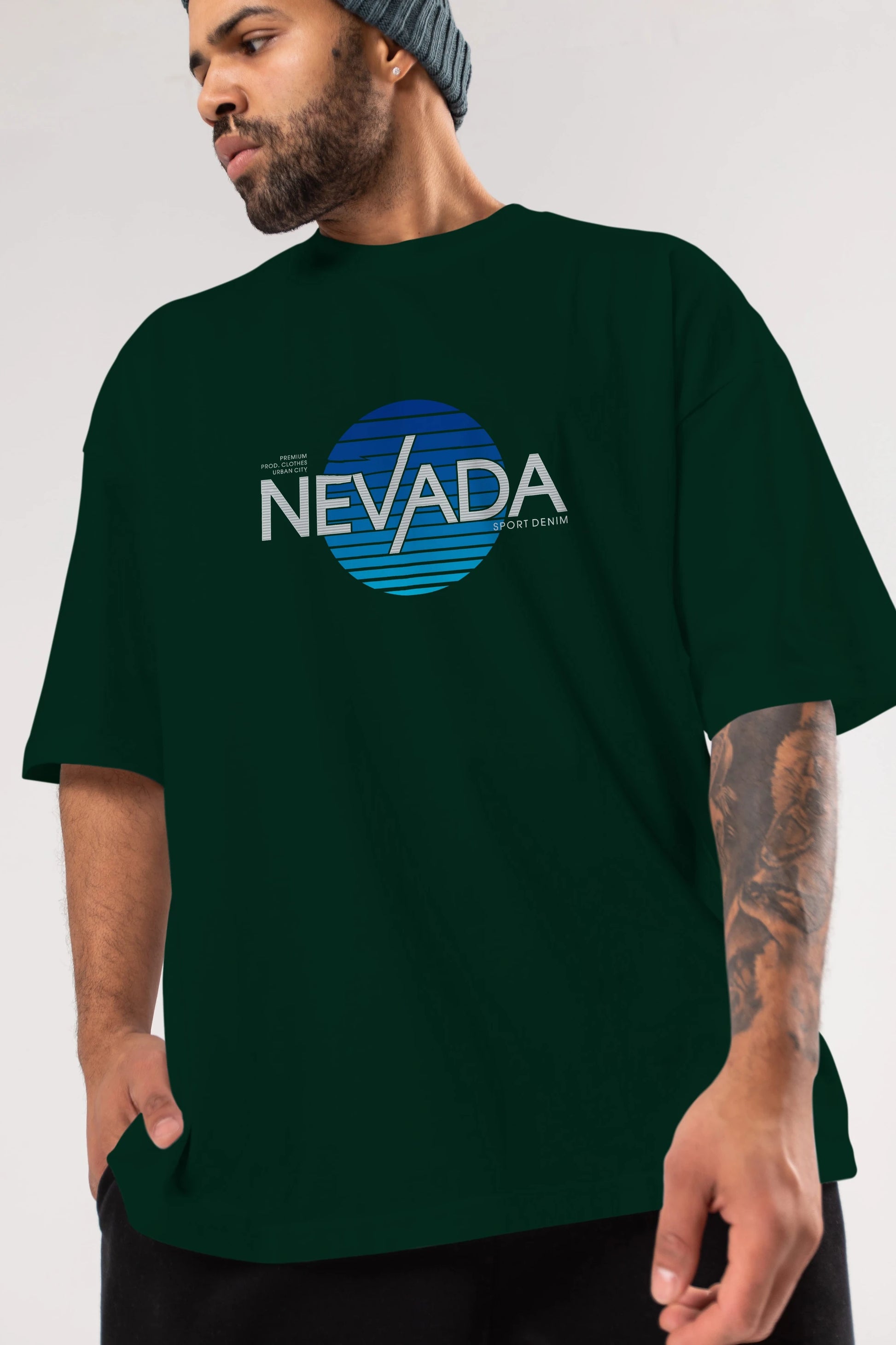 Nevada Ön Baskılı Oversize t-shirt Erkek Kadın Unisex