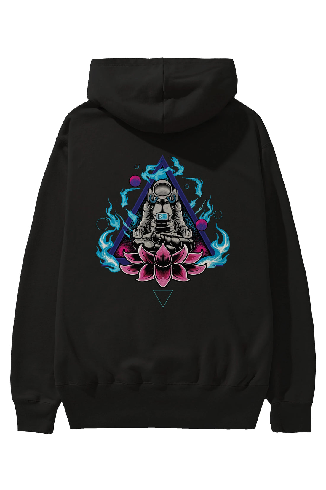 Astronaut Meditation (2) Arka Baskılı Hoodie Oversize Kapüşonlu Sweatshirt Erkek Kadın Unisex