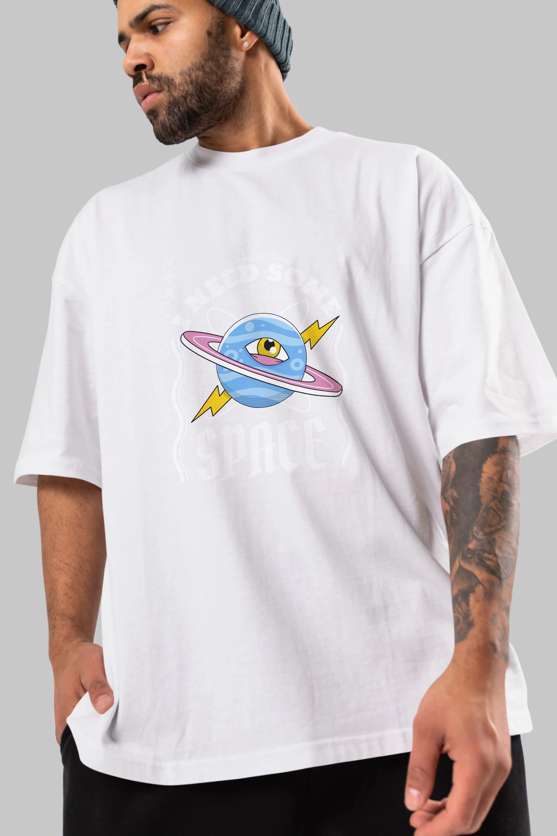 I Need Some Space Ön Baskılı Oversize t-shirt Erkek Kadın Unisex