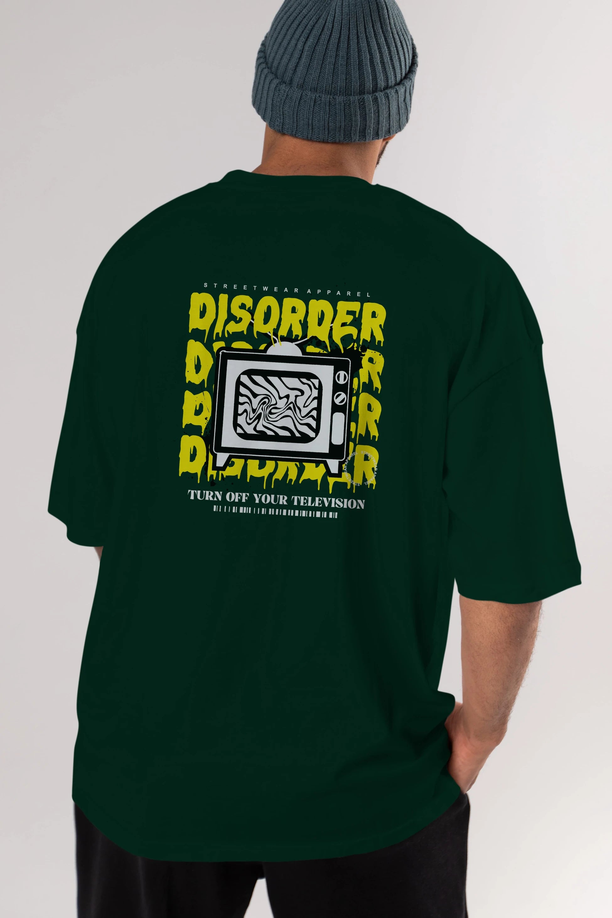 Disorder Streetwear Arka Baskılı Oversize t-shirt Erkek Kadın Unisex