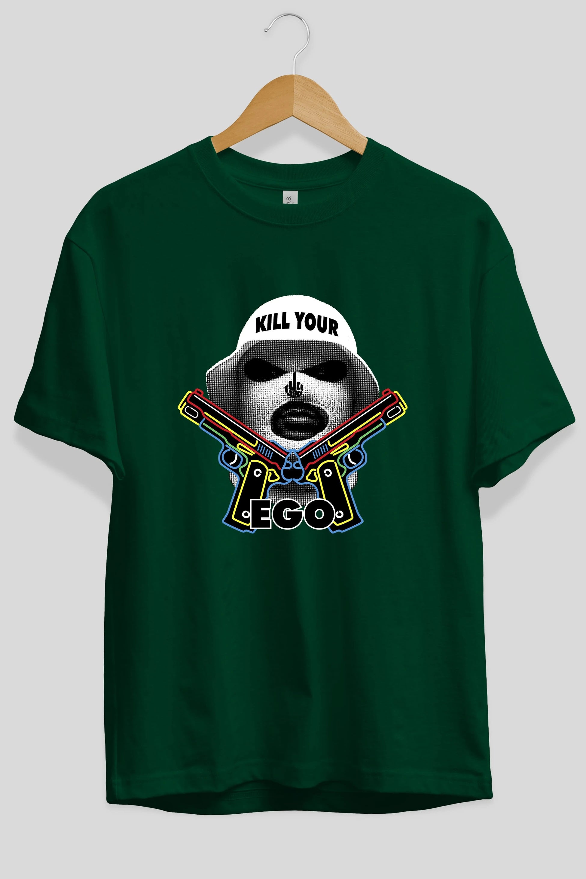 Kill Your Ego Ön Baskılı Oversize t-shirt Erkek Kadın Unisex