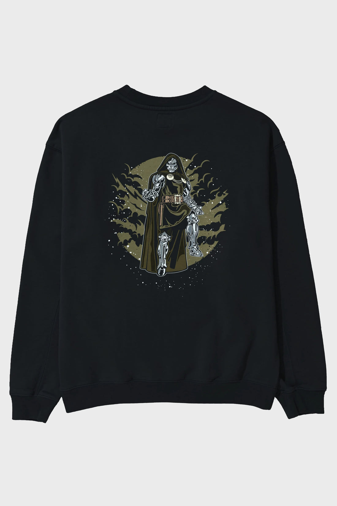 DOCTER DOOM Arka Baskılı Oversize Sweatshirt Erkek Kadın Unisex