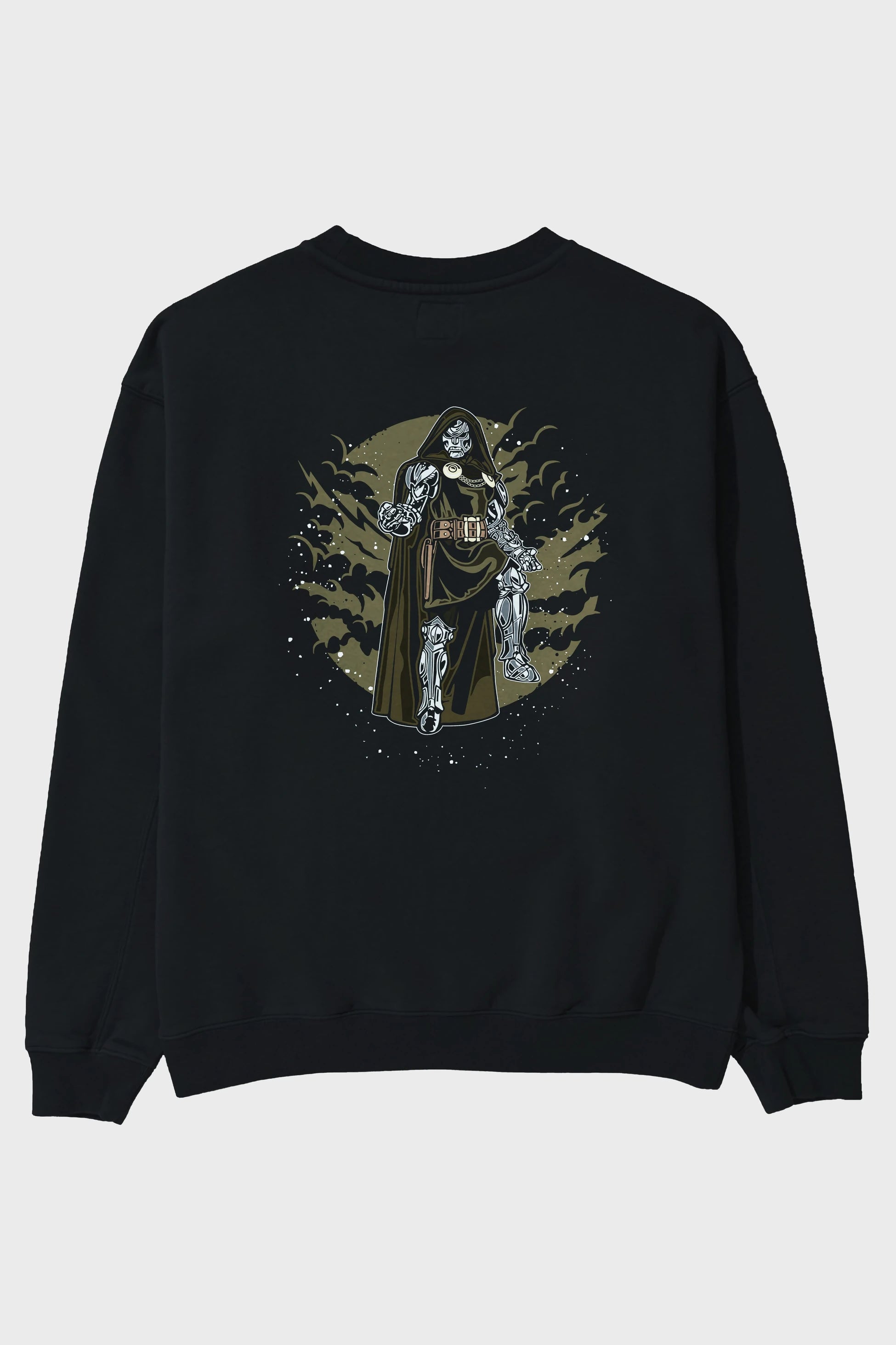 DOCTER DOOM Arka Baskılı Oversize Sweatshirt Erkek Kadın Unisex