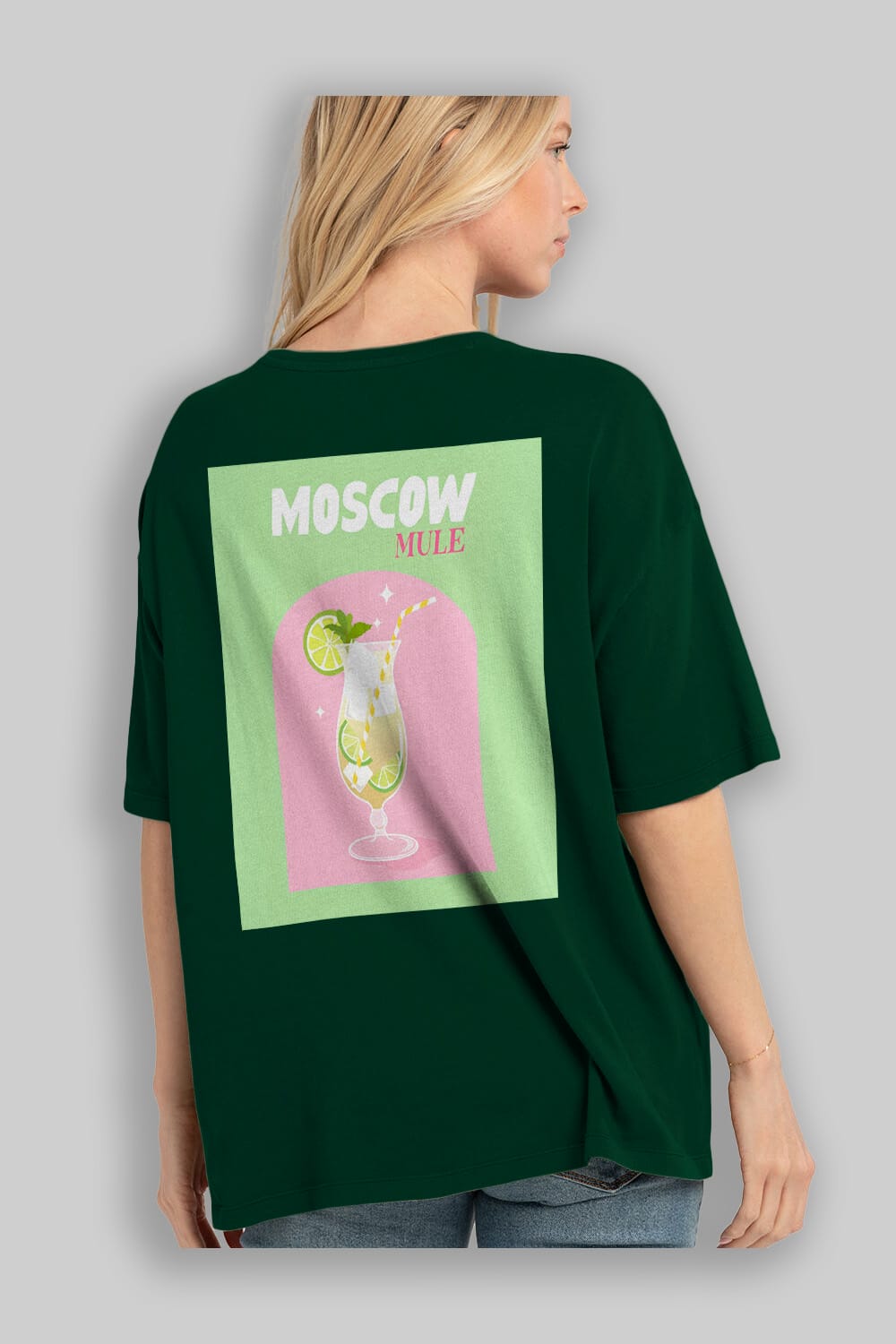 Moscow Mule 5 Arka Baskılı Oversize t-shirt Erkek Kadın Unisex %100 Pamuk Bisiklet Yaka tişort