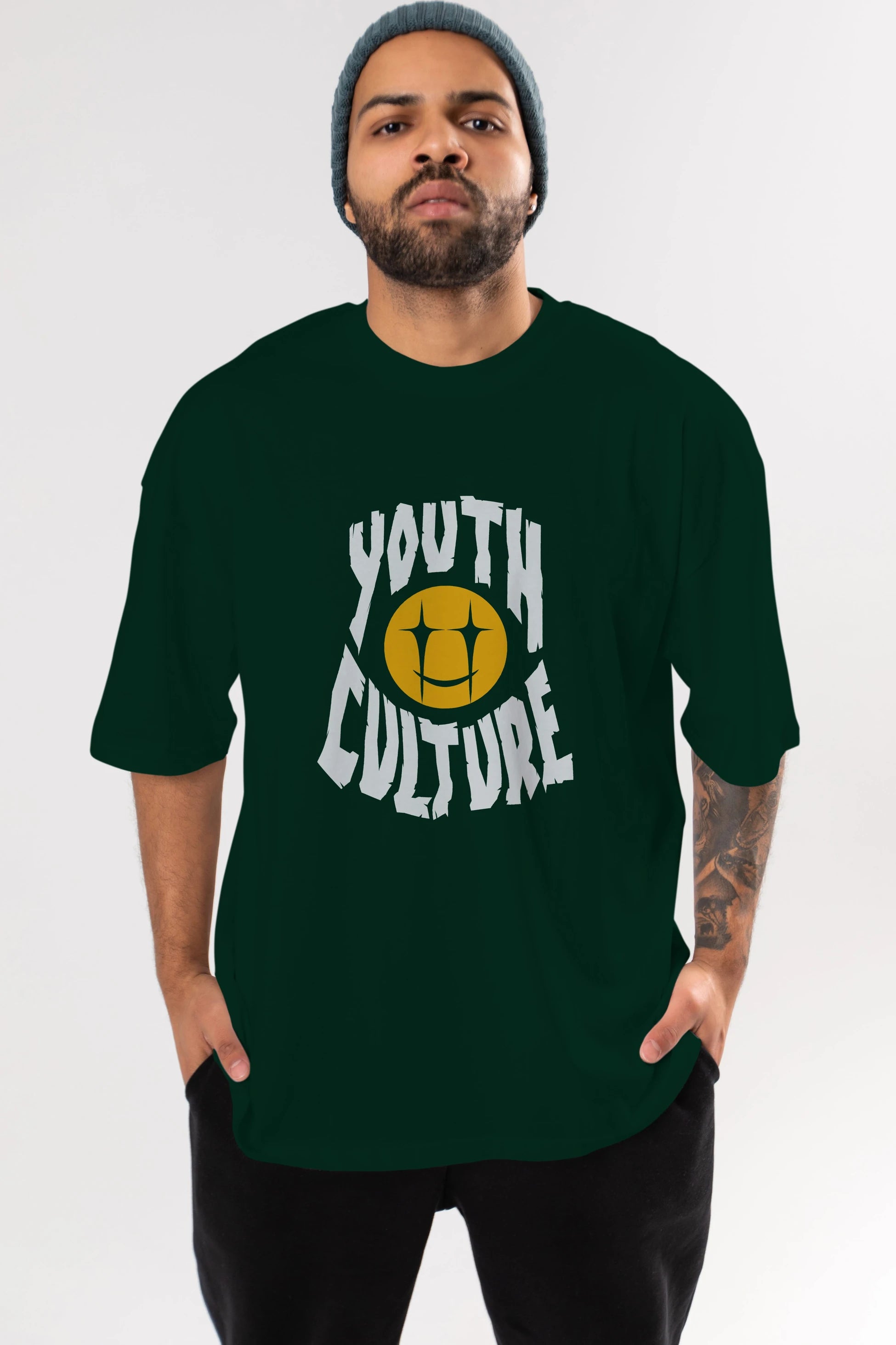 Youth Culture Ön Baskılı Oversize t-shirt Erkek Kadın Unisex
