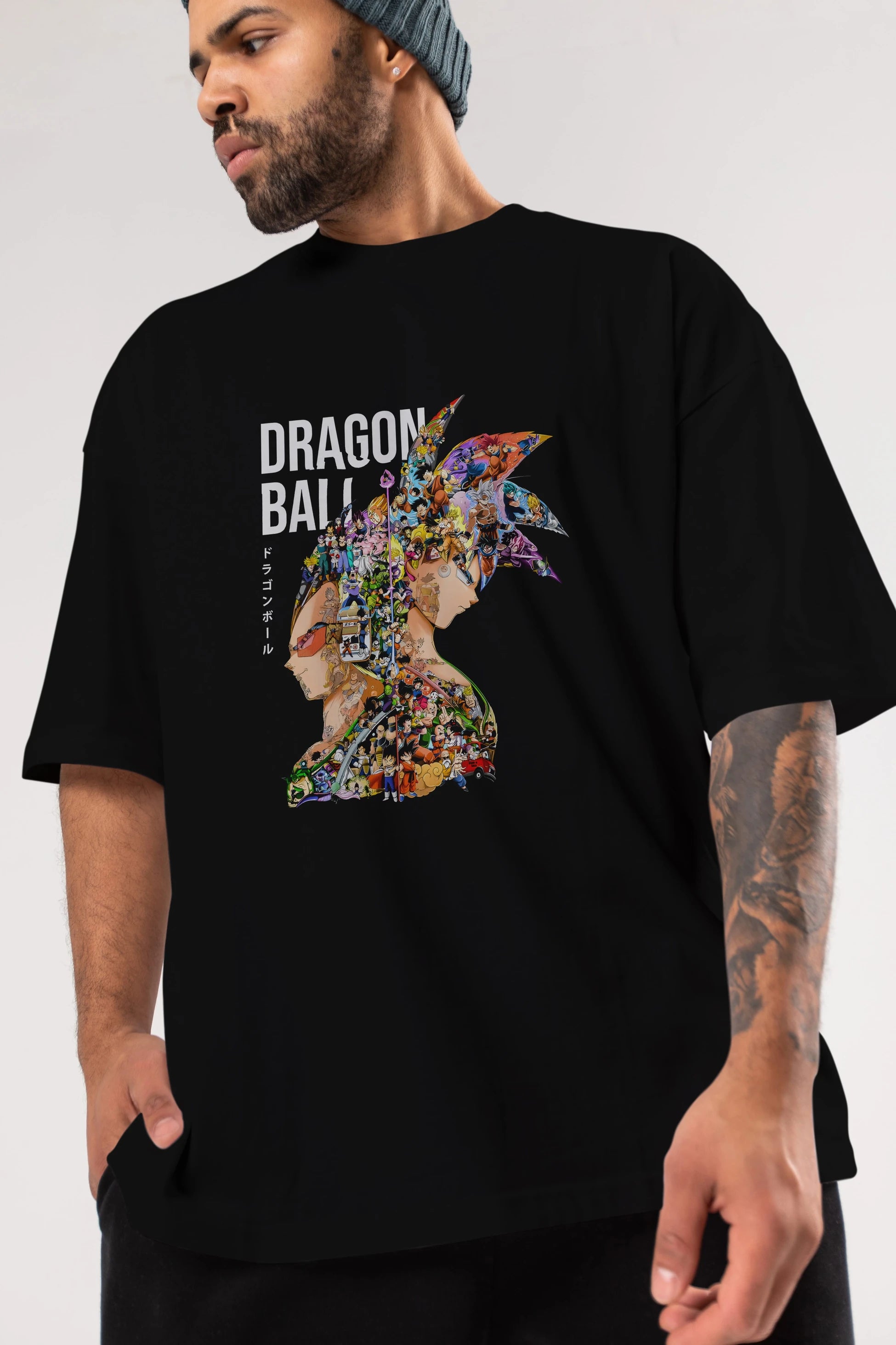 DRAGON BALL ART (5) Anime Ön Baskılı Oversize t-shirt %100 pamuk Erkek Kadın Unisex
