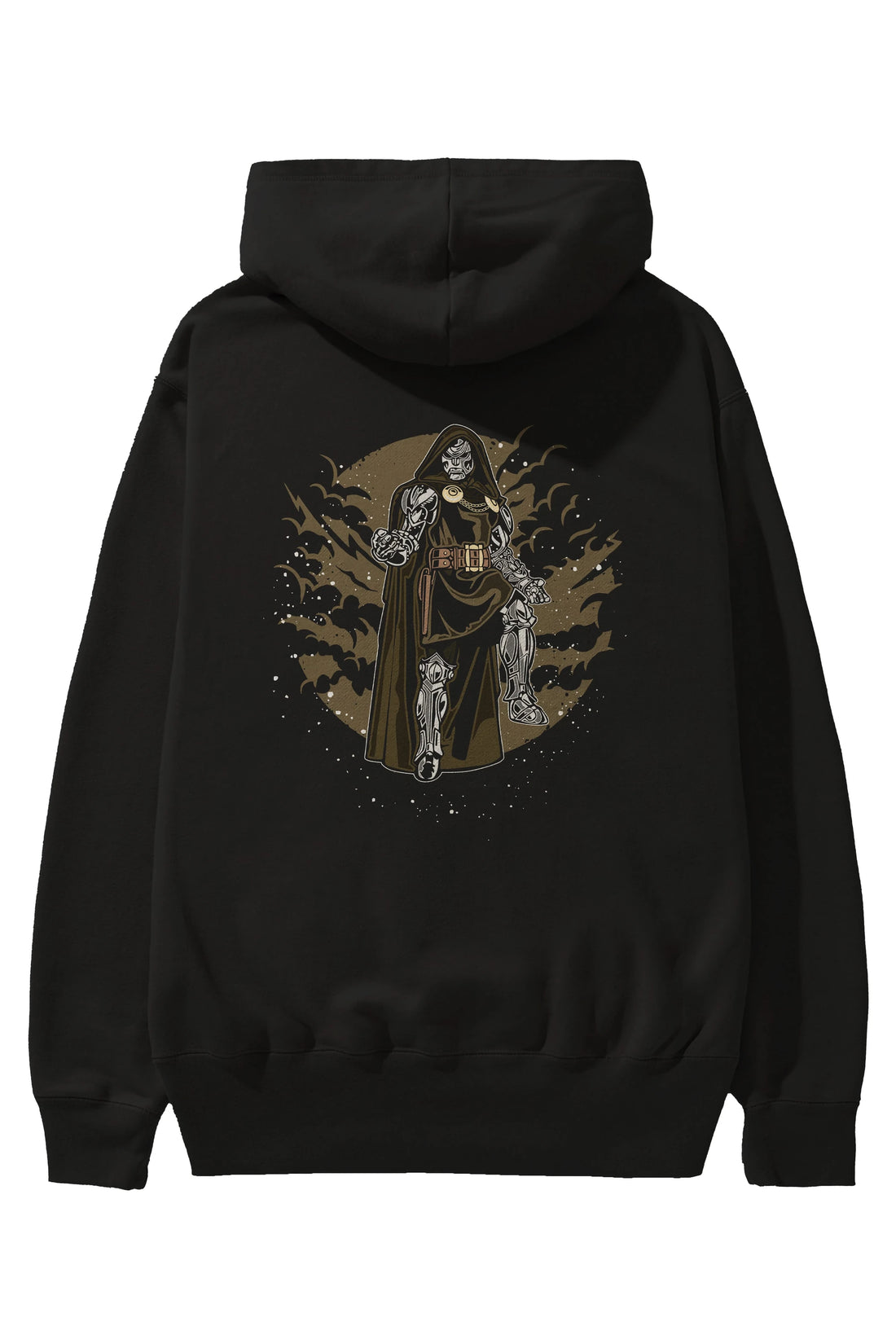 DOCTER DOOM Arka Baskılı Hoodie Oversize Kapüşonlu Sweatshirt Erkek Kadın Unisex