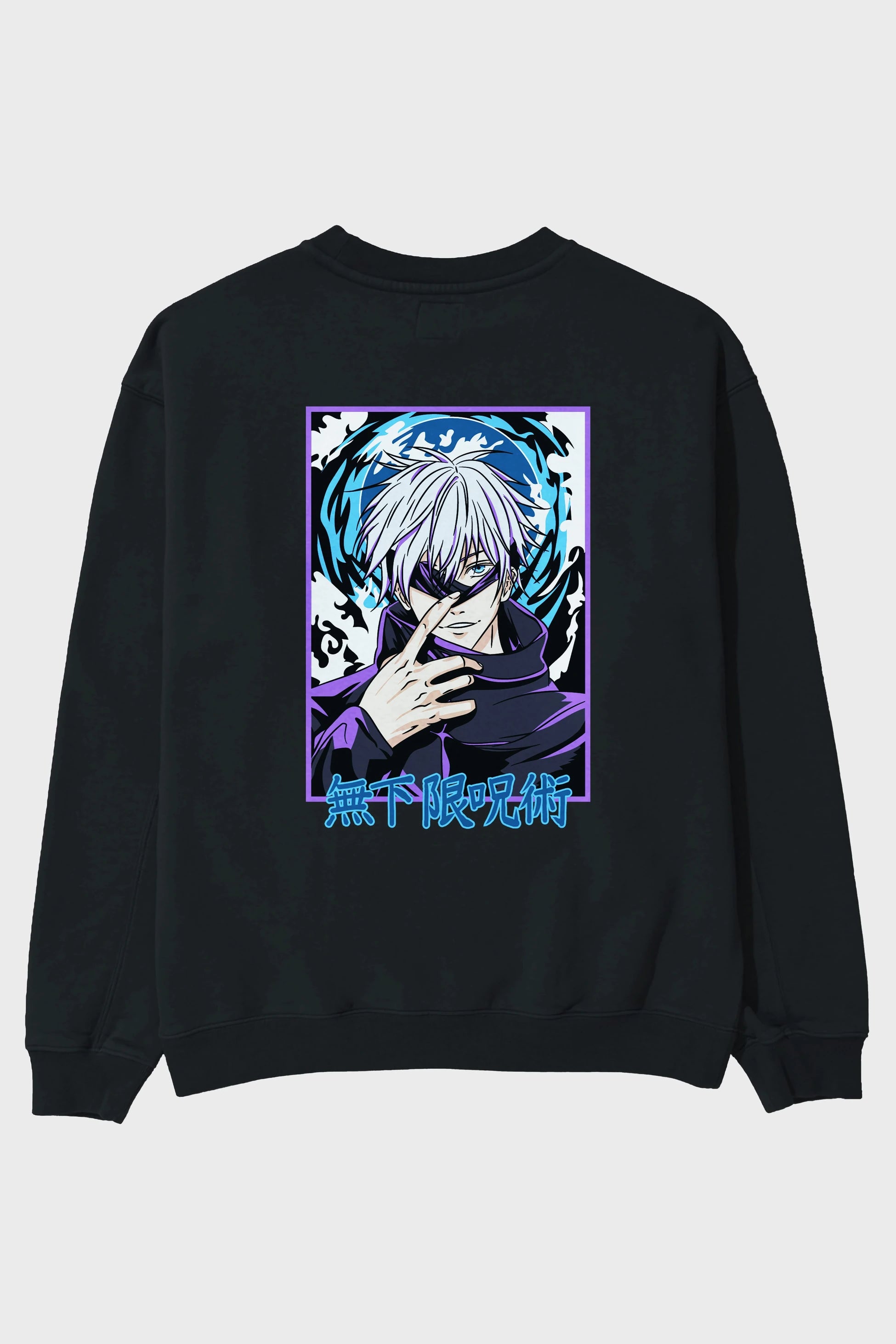 SATORU GOJO 3 Anime Arka Baskılı Oversize Sweatshirt Erkek Kadın Unisex