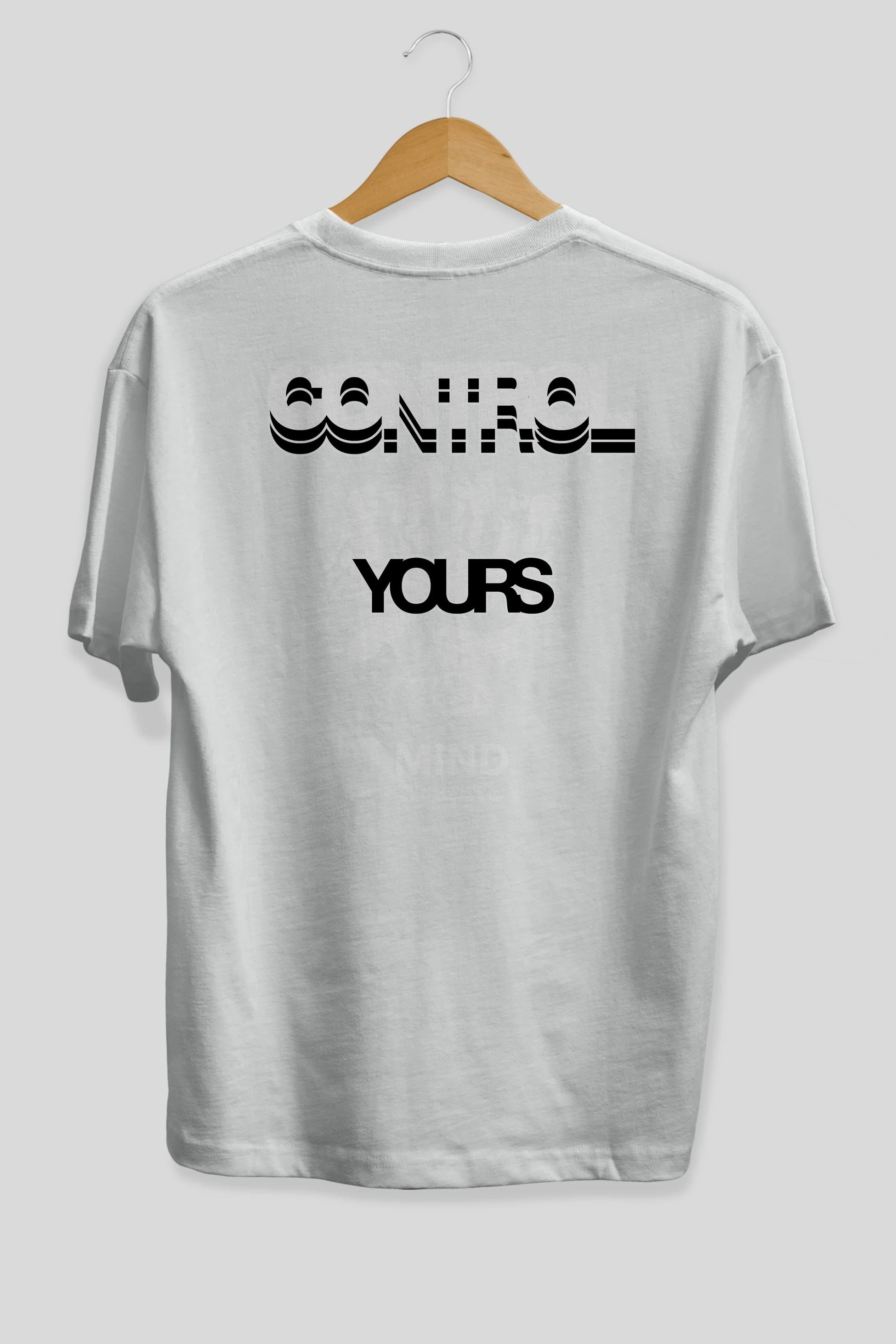 Control Your Mind Arka Baskılı Oversize t-shirt Erkek Kadın Unisex