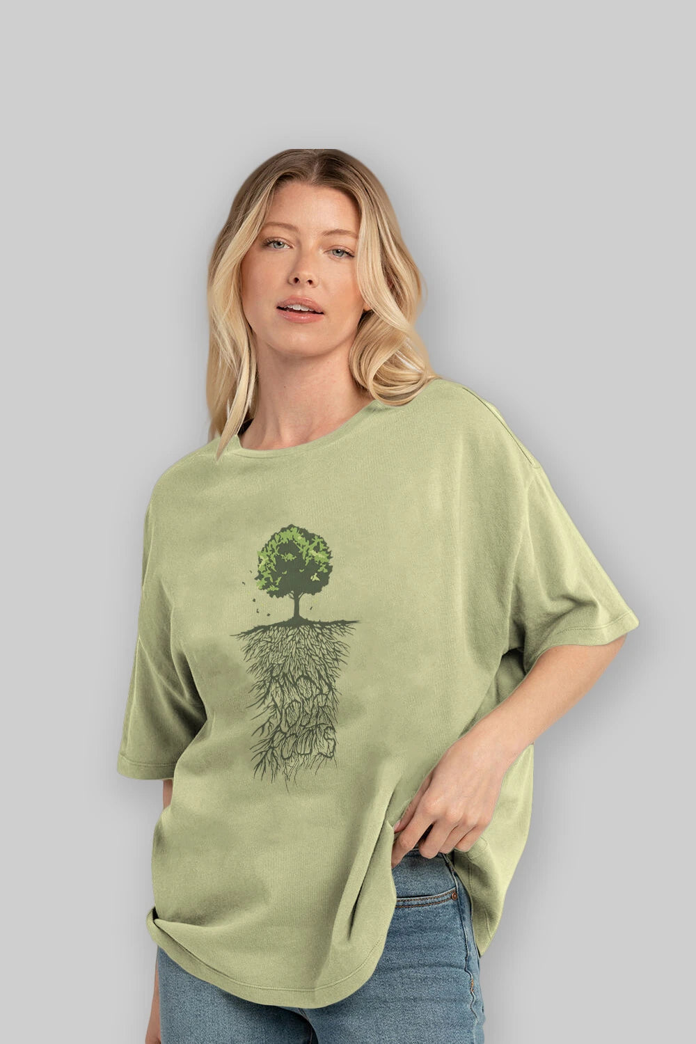 Know Your Roots Ön Baskılı Oversize t-shirt %100 pamuk Erkek Kadın Unisex