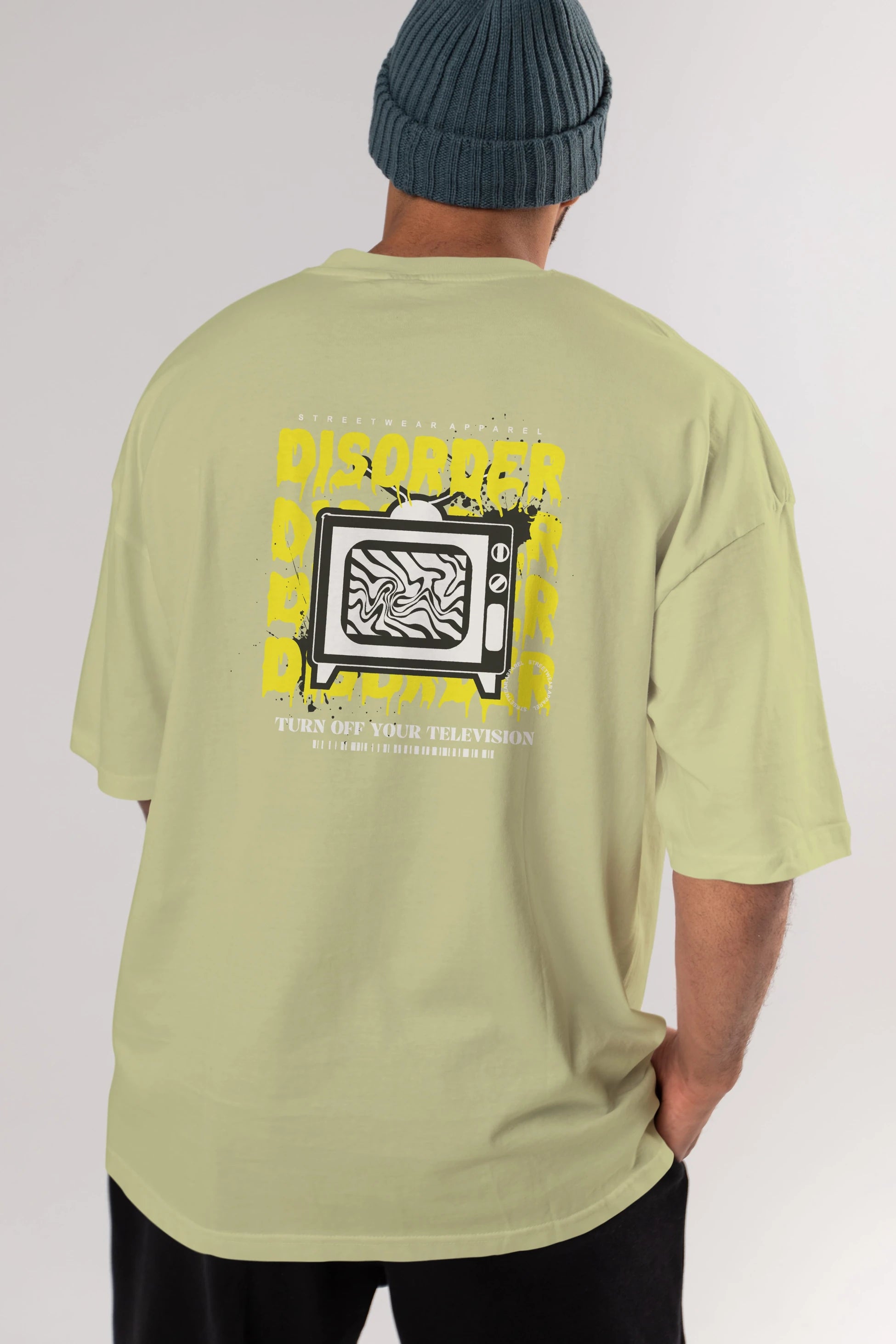 Disorder Streetwear Arka Baskılı Oversize t-shirt Erkek Kadın Unisex