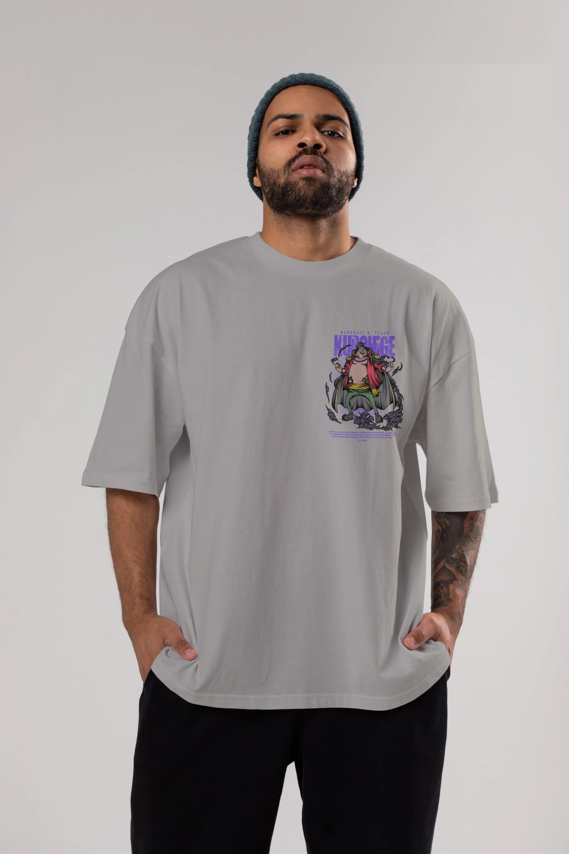 Marshall D. Teach Ön Sol Baskılı Oversize t-shirt Erkek Kadın Unisex %100 Pamuk Bisiklet Yaka tişort