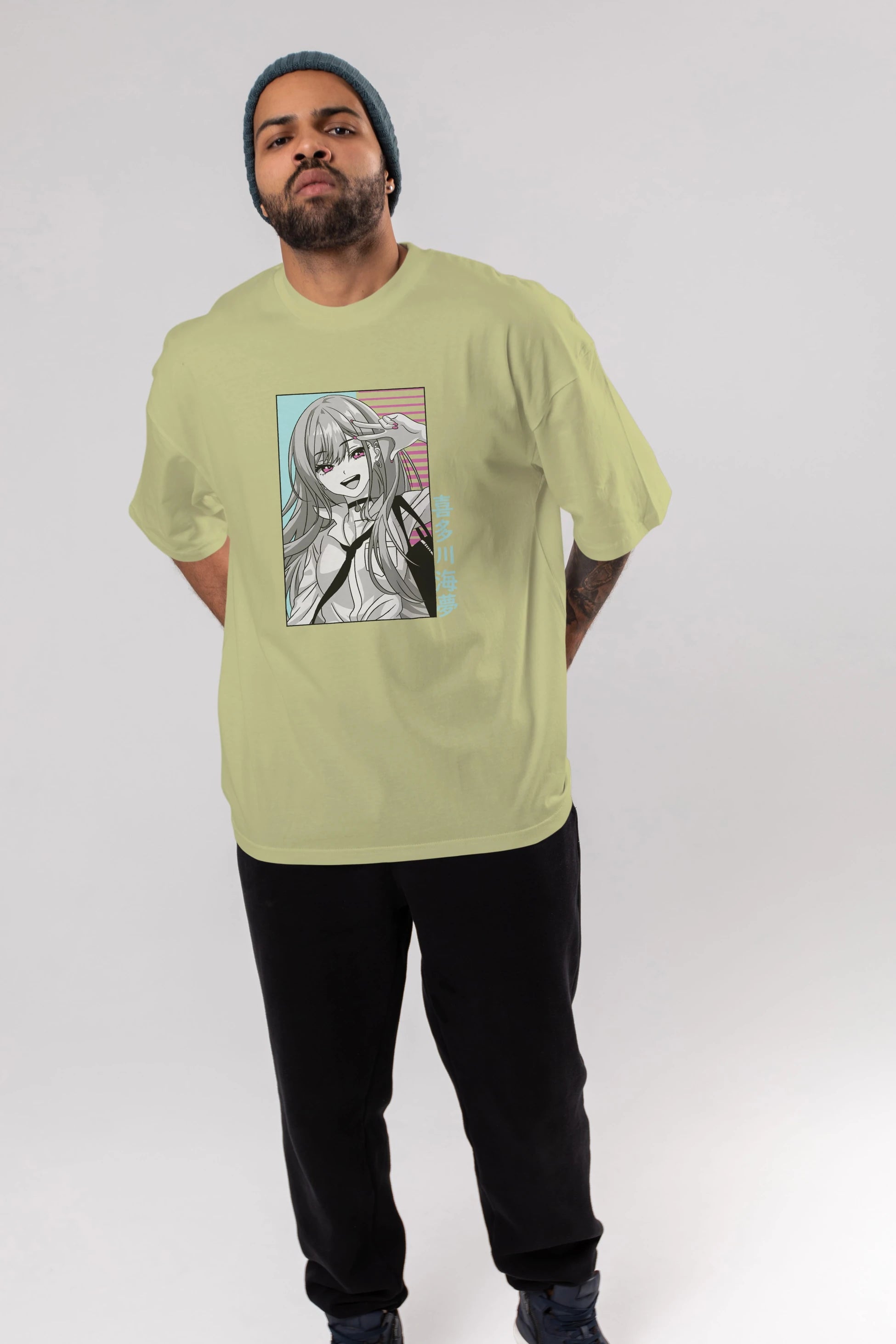 Marin Kitagawa 1 Anime Ön Baskılı Oversize t-shirt %100 pamuk Erkek Kadın Unisex