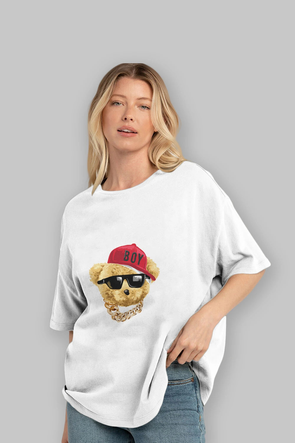 Teddy Bear Legends Ön Baskılı Oversize t-shirt Erkek Kadın Unisex %100 Pamuk