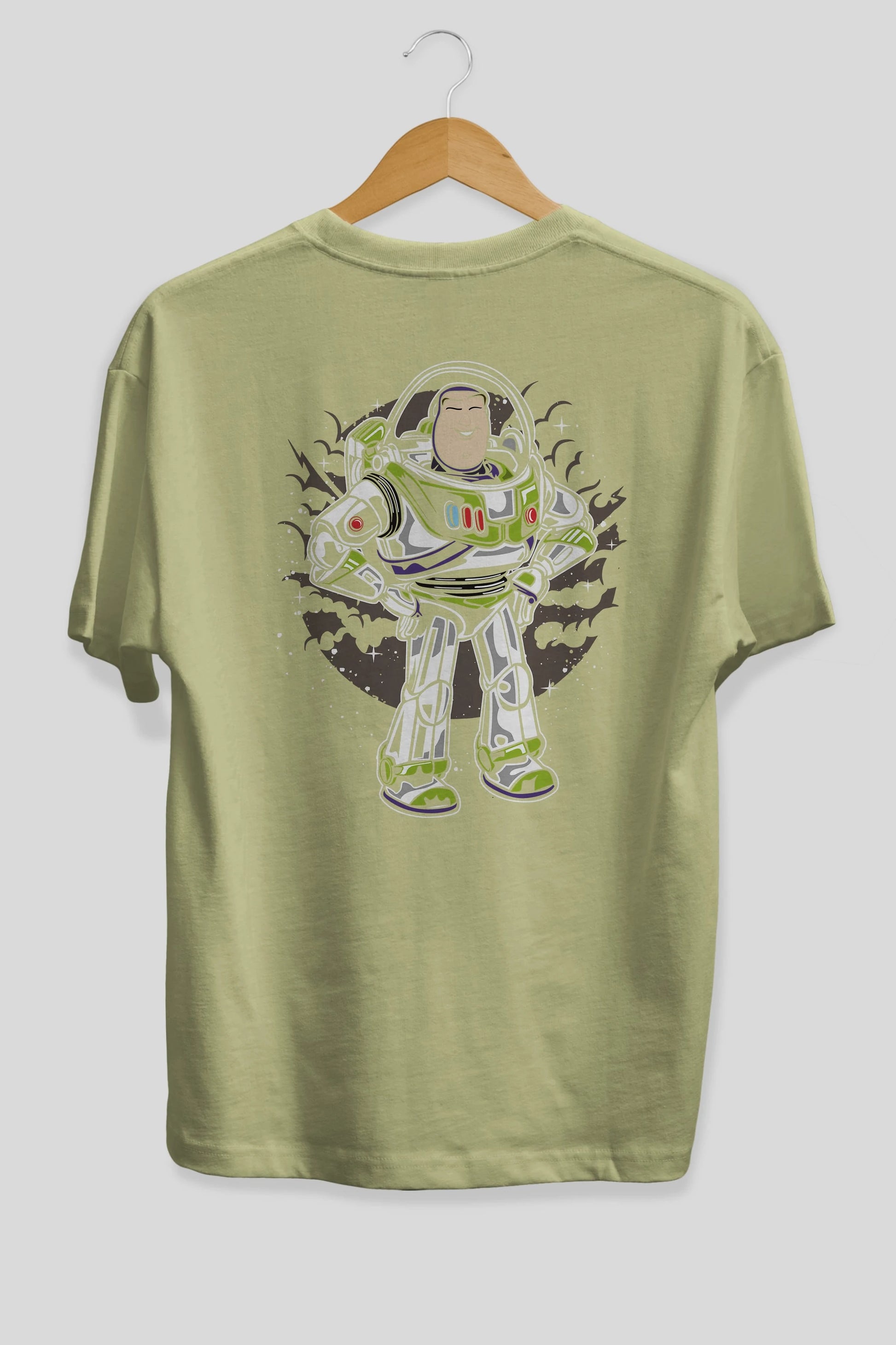 Buzz Arka Baskılı Oversize t-shirt Erkek Kadın Unisex %100 Pamuk