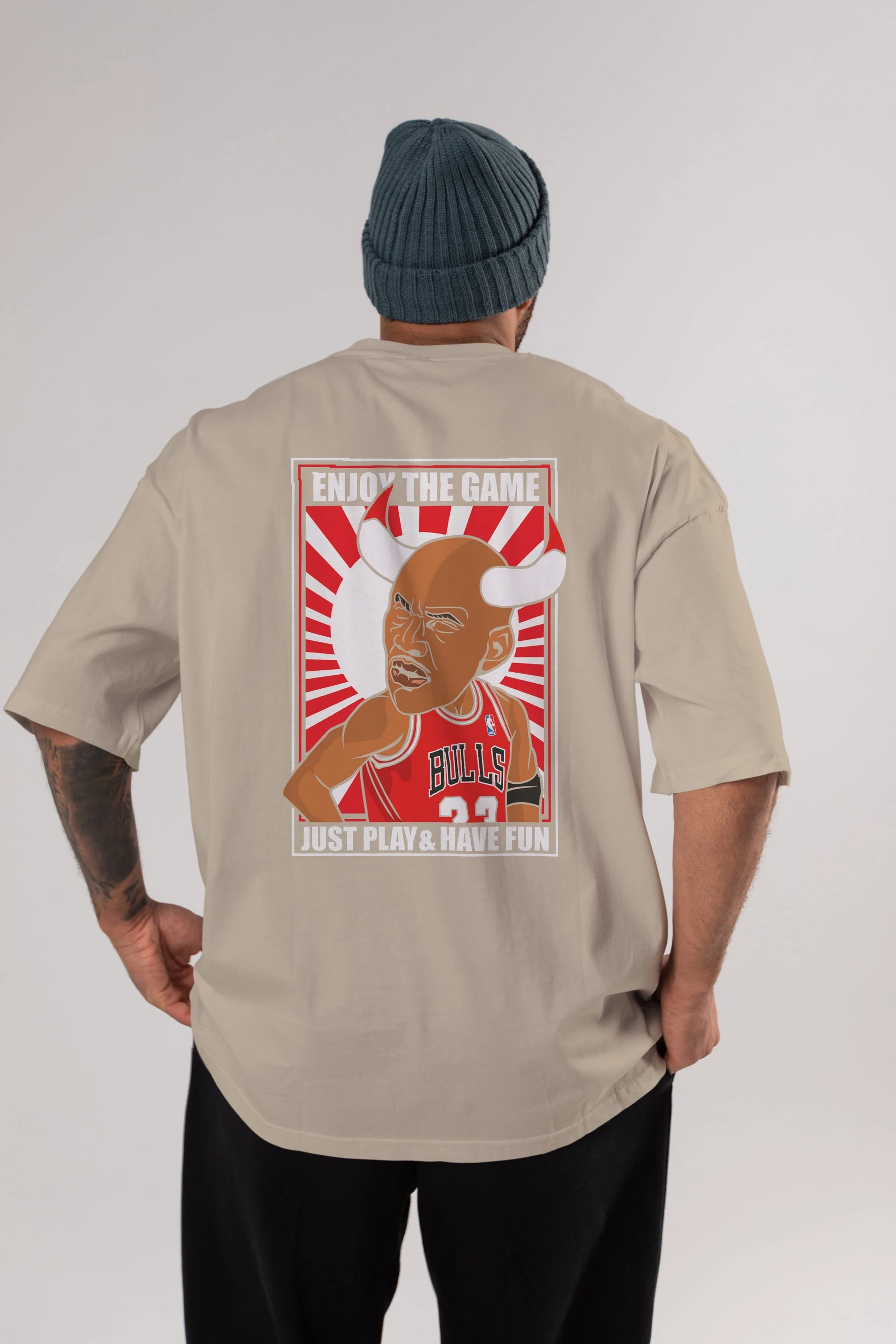Michael Jordan Arka Baskılı Oversize t-shirt Erkek Kadın Unisex %100 Pamuk tişort
