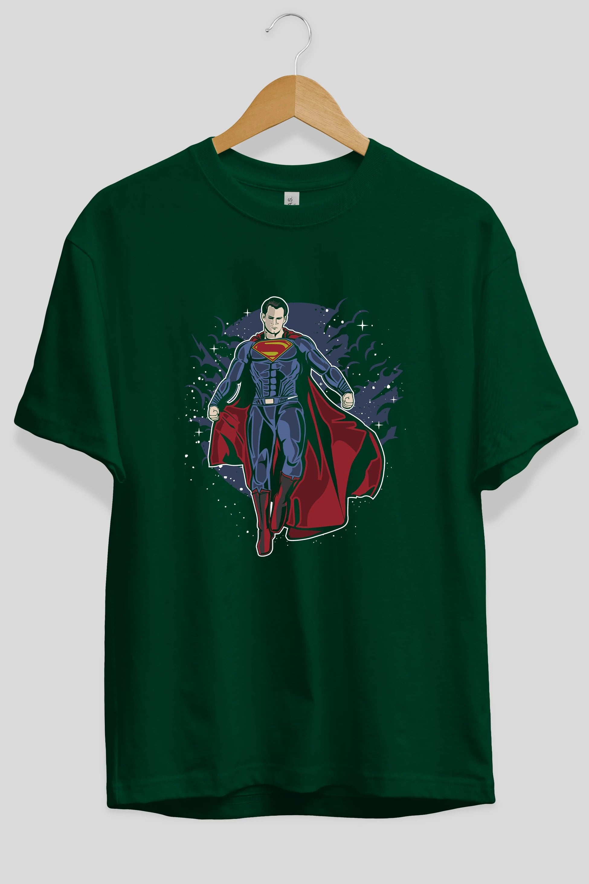 SUPERMAN Ön Baskılı Oversize t-shirt Erkek Kadın Unisex %100 Pamuk tişort