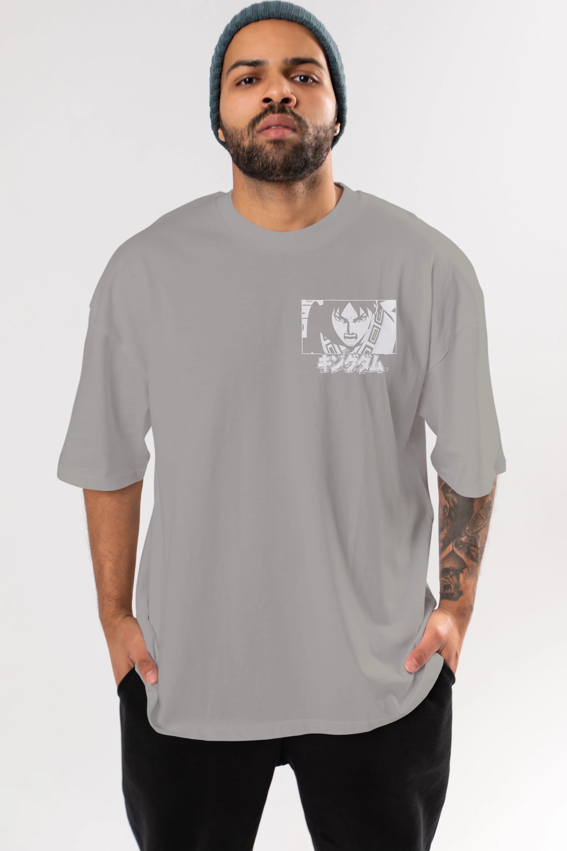 Xin 1 Ön Sol Baskılı Oversize t-shirt Erkek Kadın Unisex %100 Pamuk Bisiklet Yaka tişort