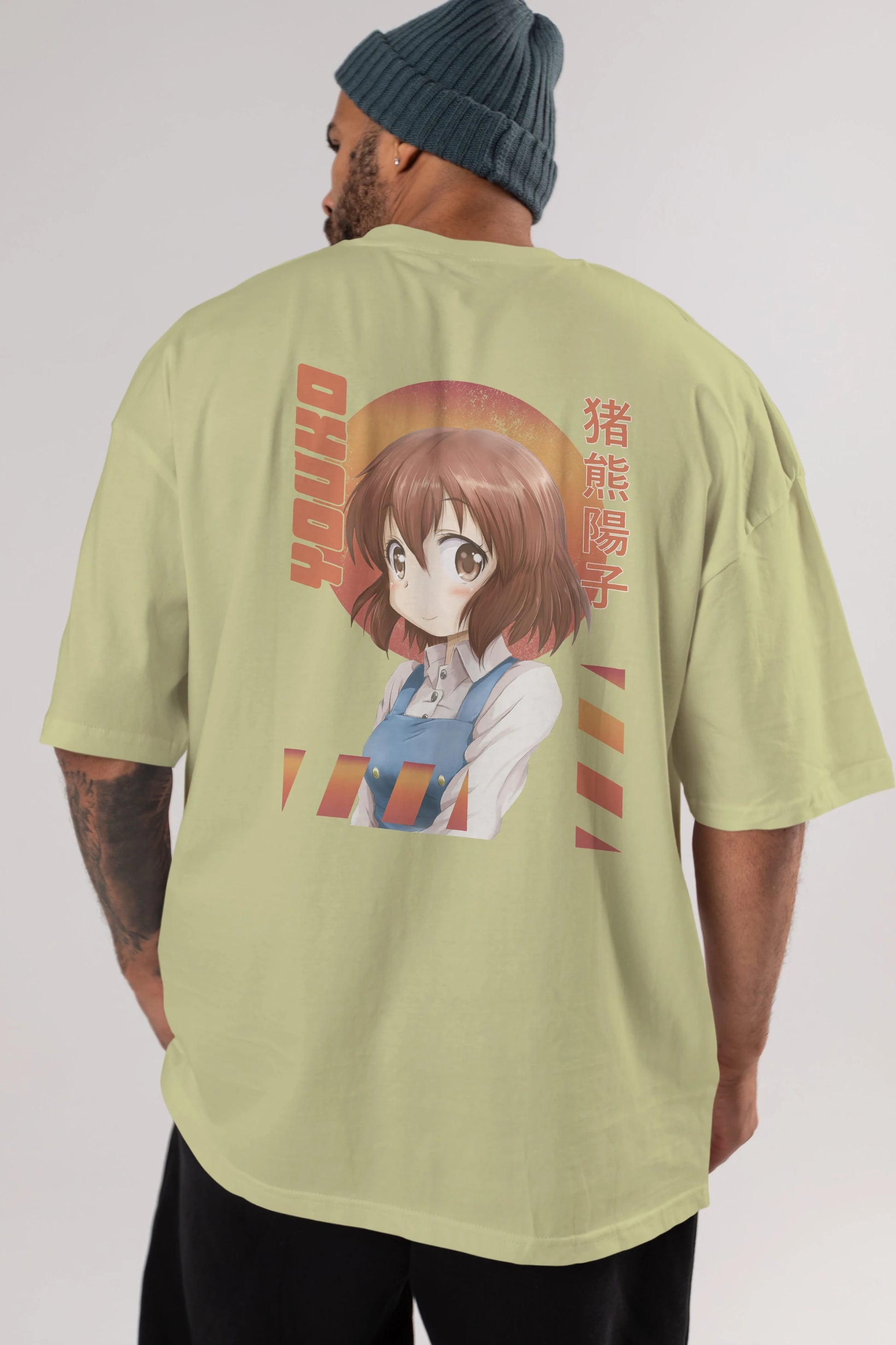 Youko Inokuma 5 Anime Arka Baskılı Oversize t-shirt Erkek Kadın Unisex