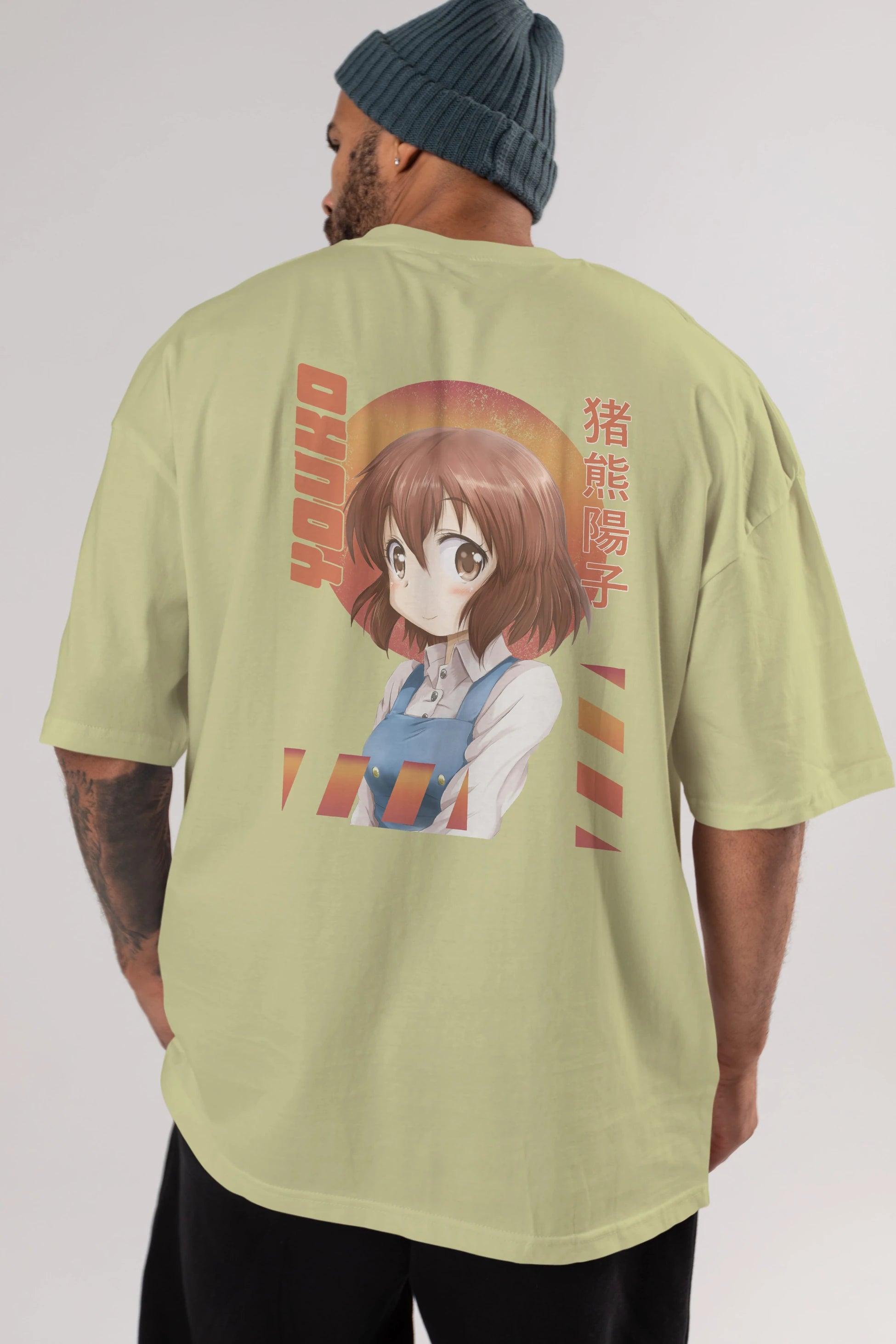 Youko Inokuma 5 Anime Arka Baskılı Oversize t-shirt Erkek Kadın Unisex