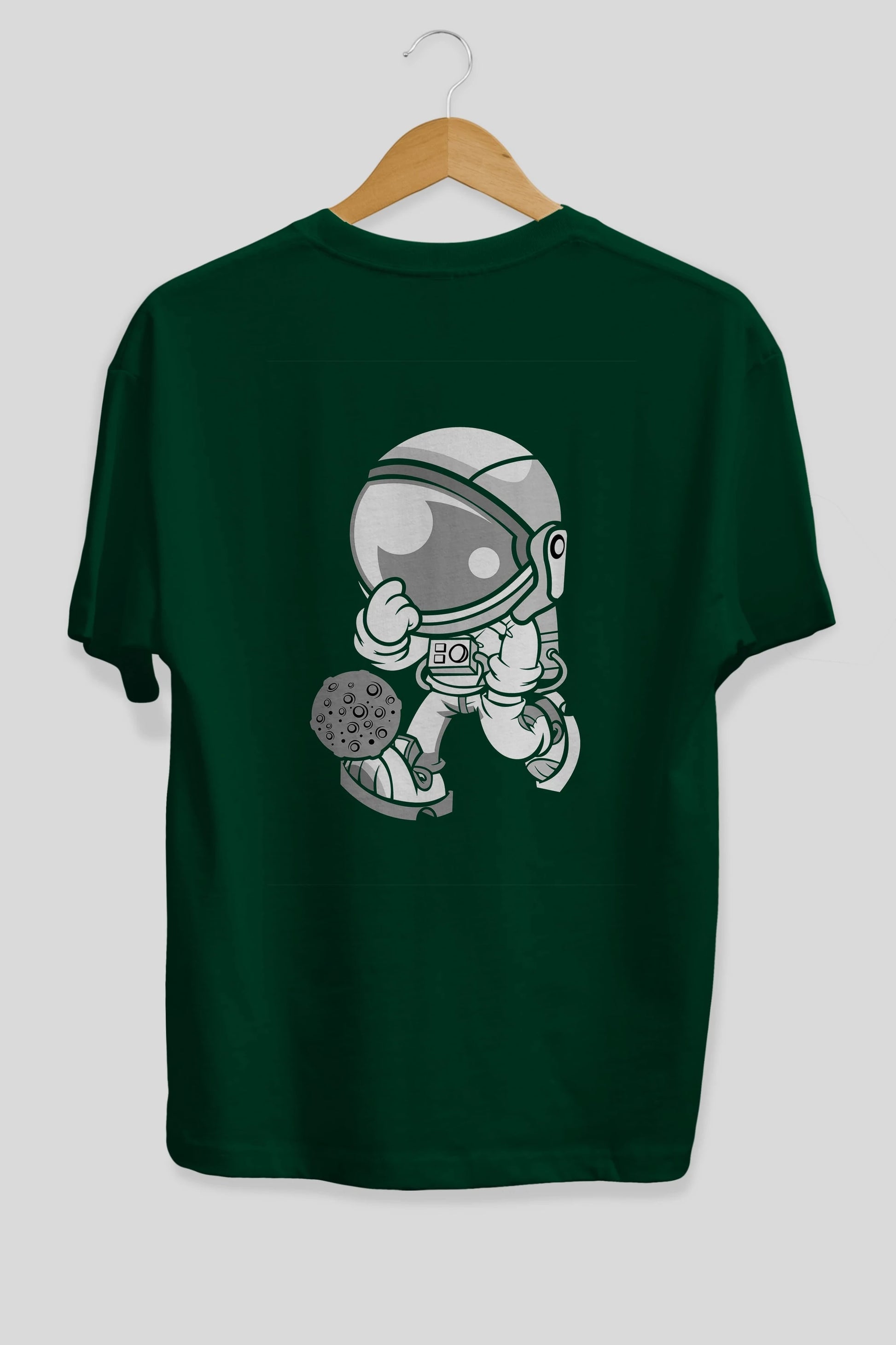 Street Astronaut Arka Baskılı Oversize t-shirt Erkek Kadın Unisex %100 Pamuk tişort