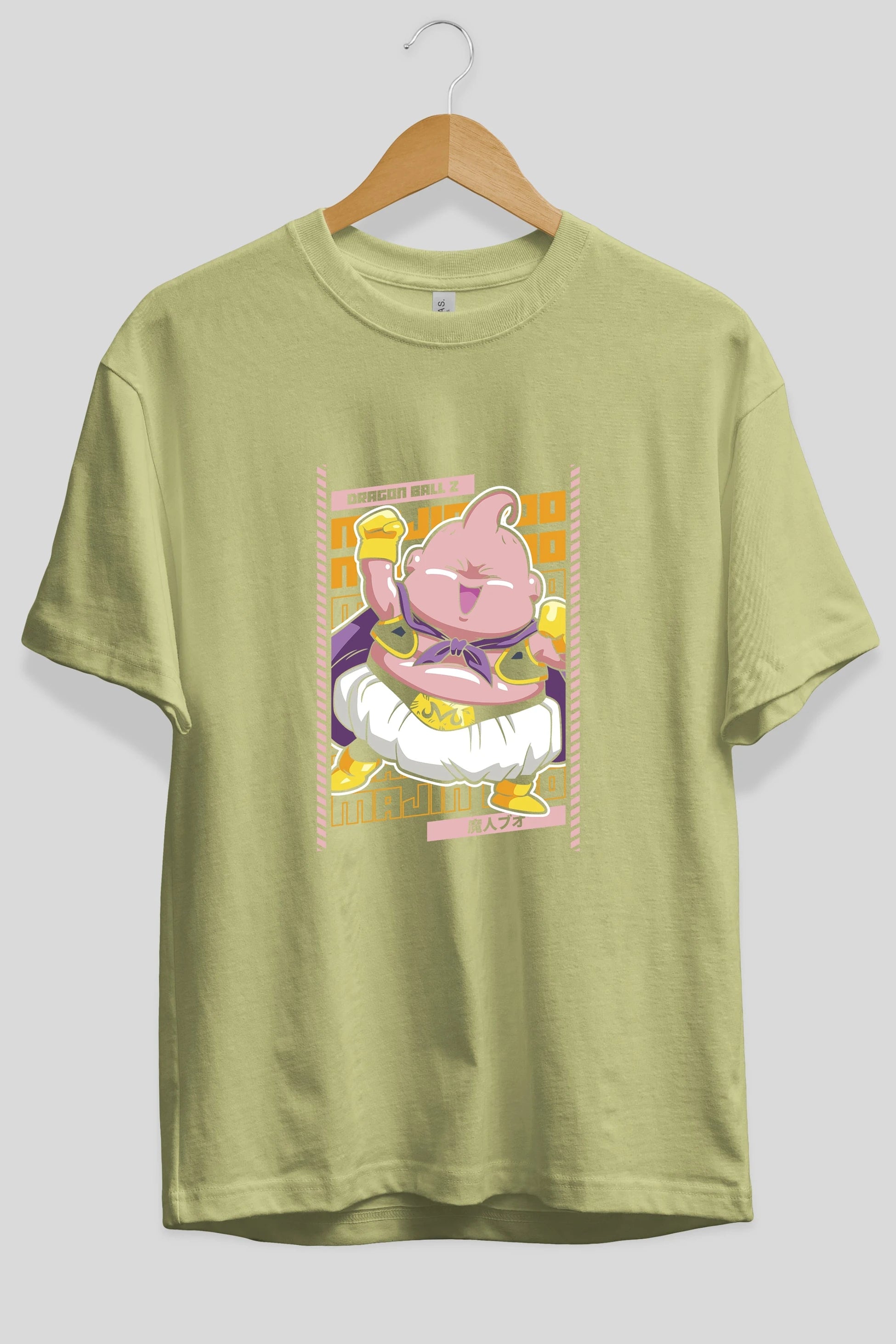 MAJIN BOO1 Anime Ön Baskılı Oversize t-shirt %100 pamuk Erkek Kadın Unisex
