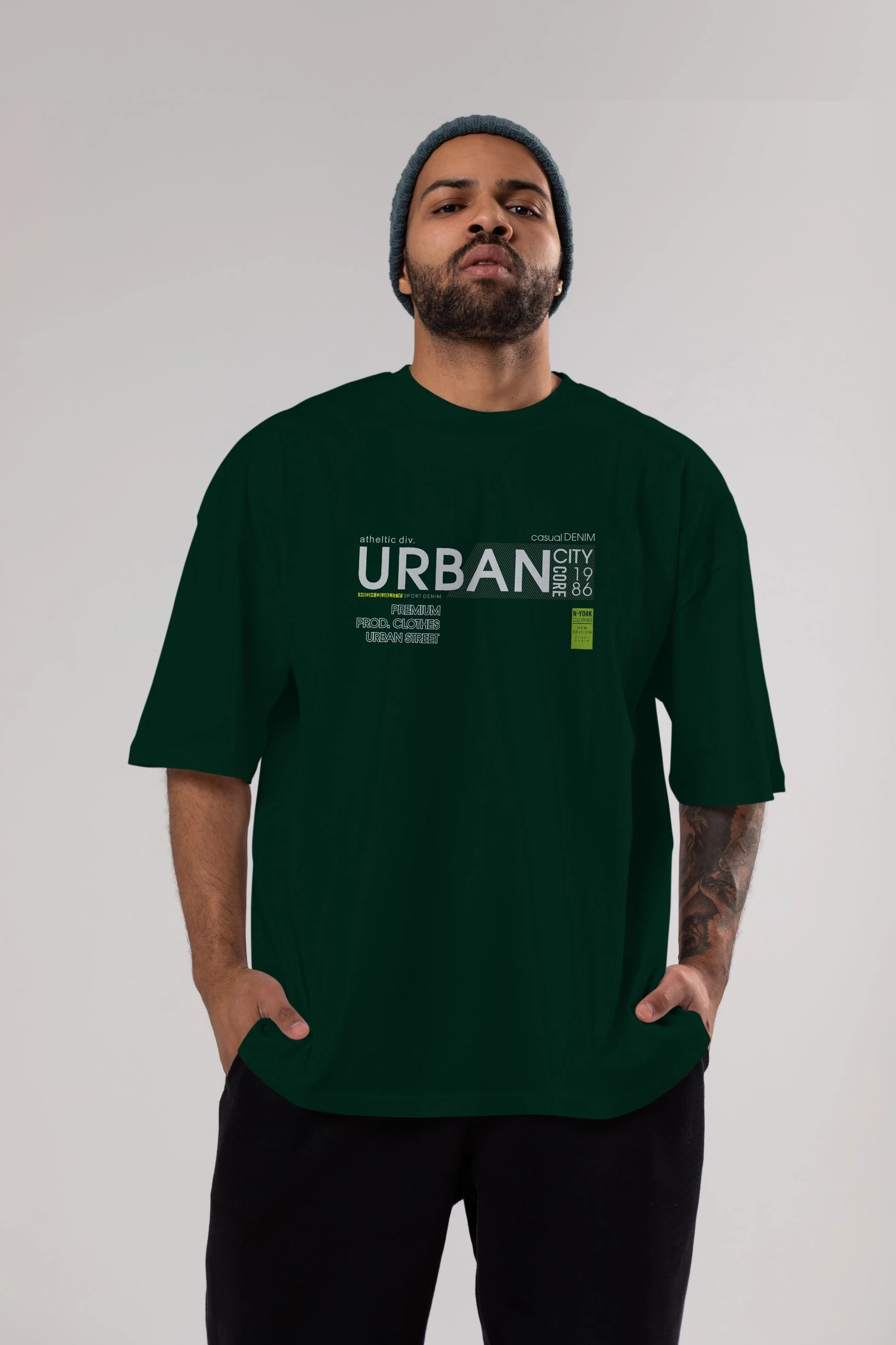 Urban Ön Baskılı Oversize t-shirt Erkek Kadın Unisex