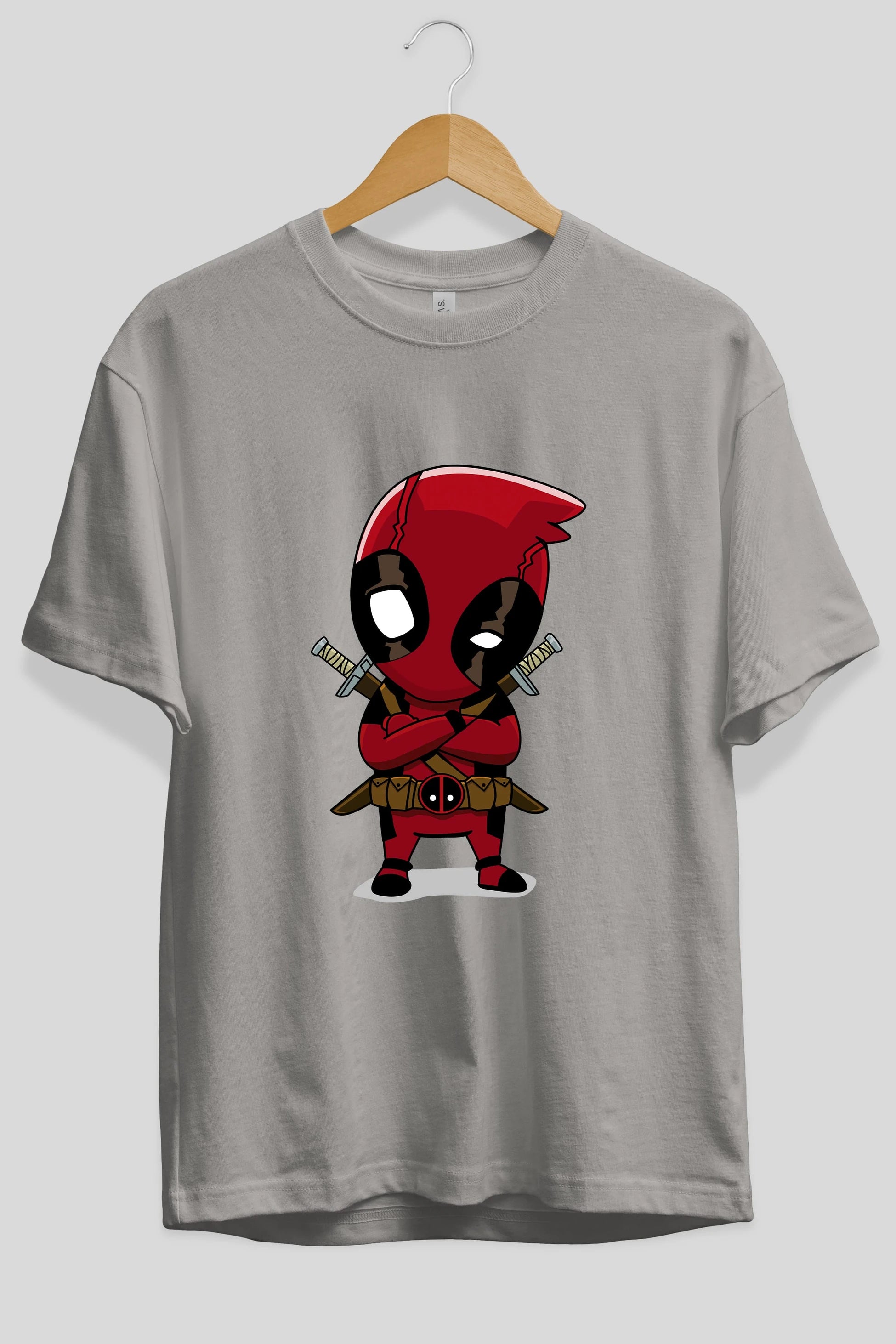 Deadpool (19) Ön Baskılı Oversize t-shirt Erkek Kadın Unisex %100 Pamuk Bisiklet Yaka tişort