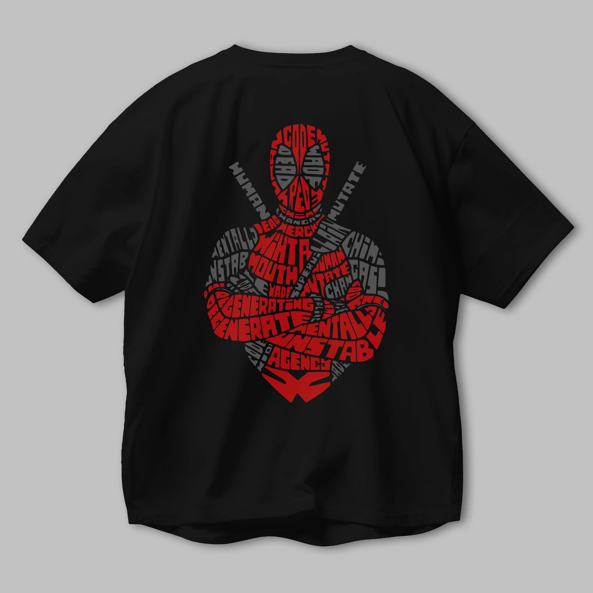 Deadpool (16) Arka Baskılı Oversize t-shirt Erkek Kadın Unisex %100 Pamuk Bisiklet Yaka tişort