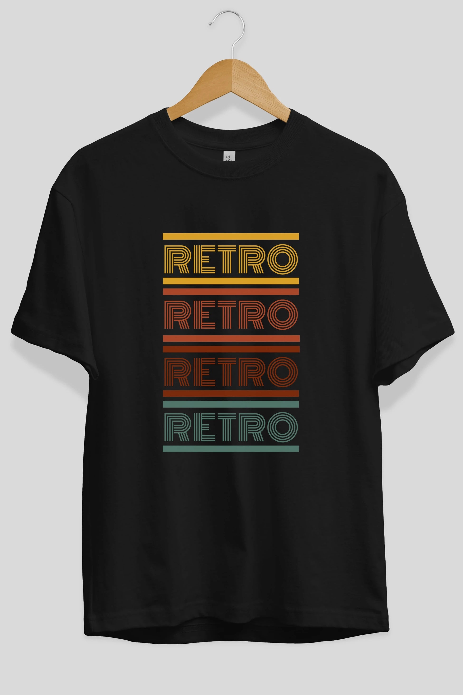 Retro Yazılı Ön Baskılı Oversize t-shirt Erkek Kadın Unisex