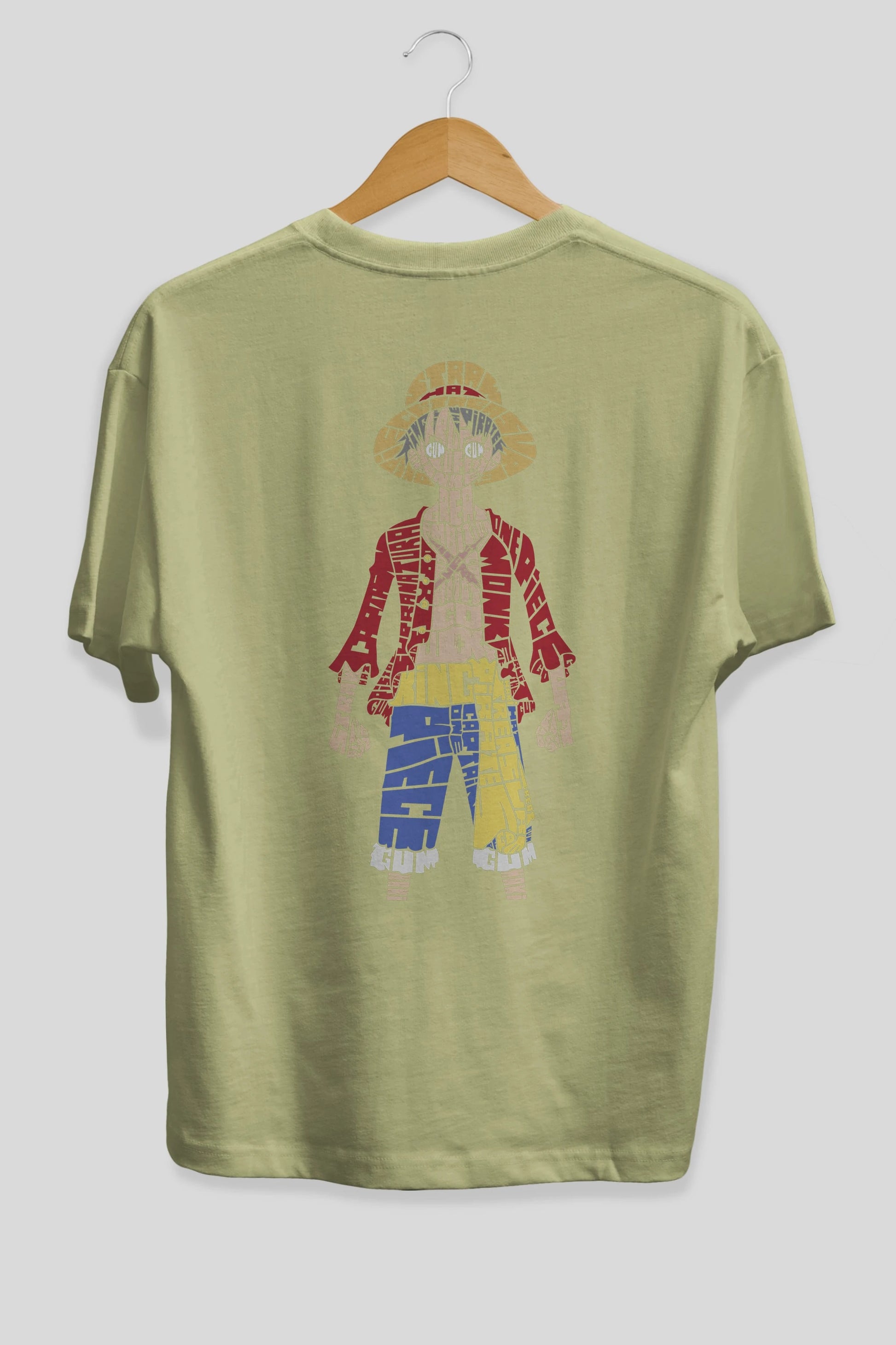 One Piece Arka Baskılı Oversize t-shirt %100 pamuk Erkek Kadın Unisex