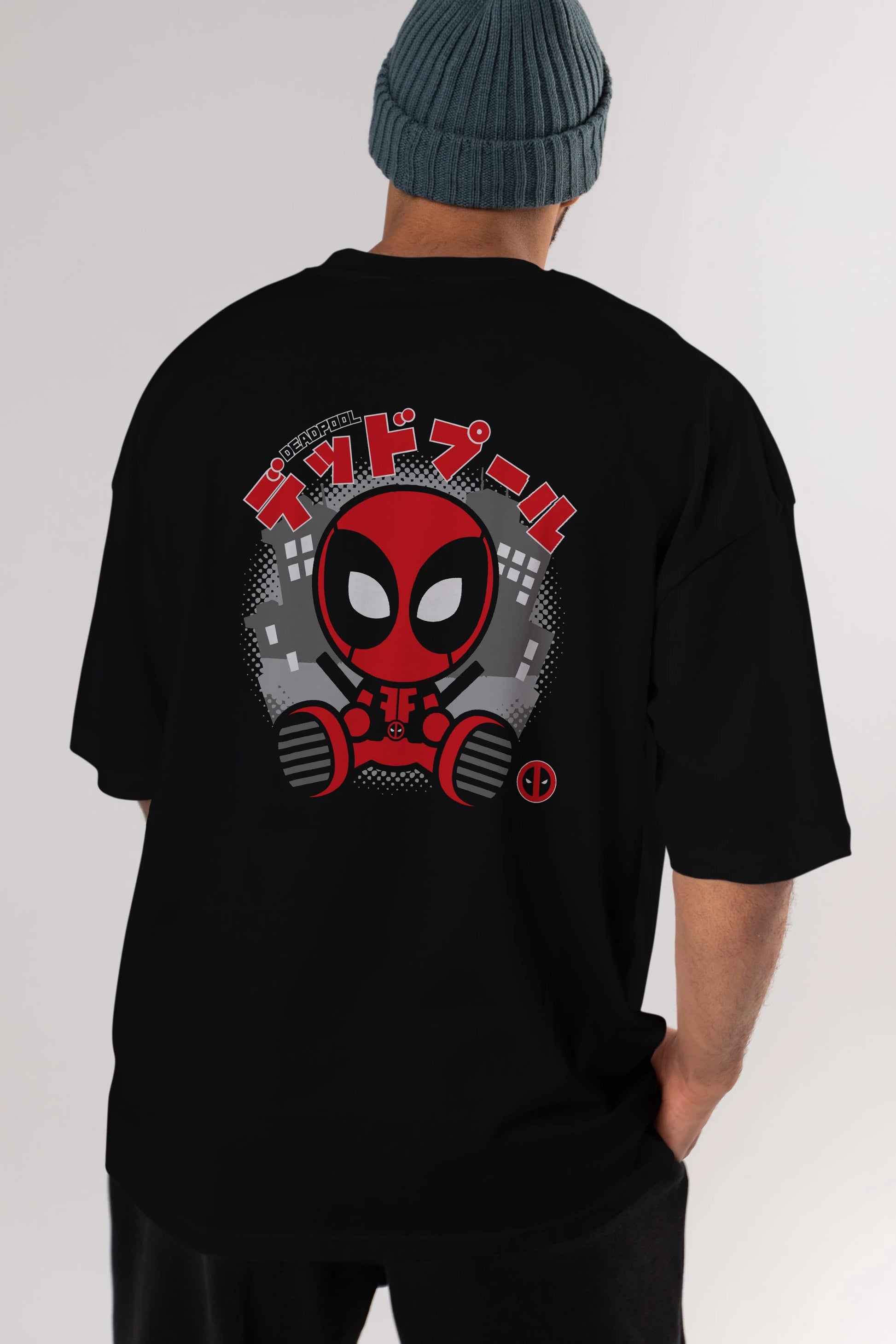 Deadpool (15) Arka Baskılı Oversize t-shirt Erkek Kadın Unisex %100 Pamuk Bisiklet Yaka tişort