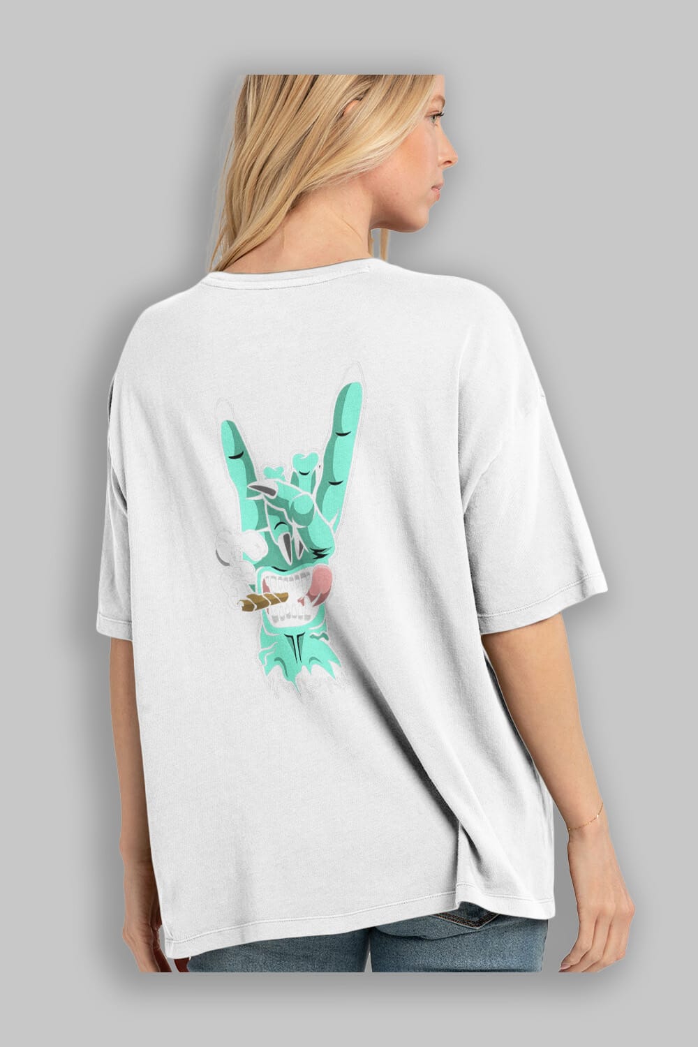 Metal Sign Arka Baskılı Oversize t-shirt Erkek Kadın Unisex %100 Pamuk tişort