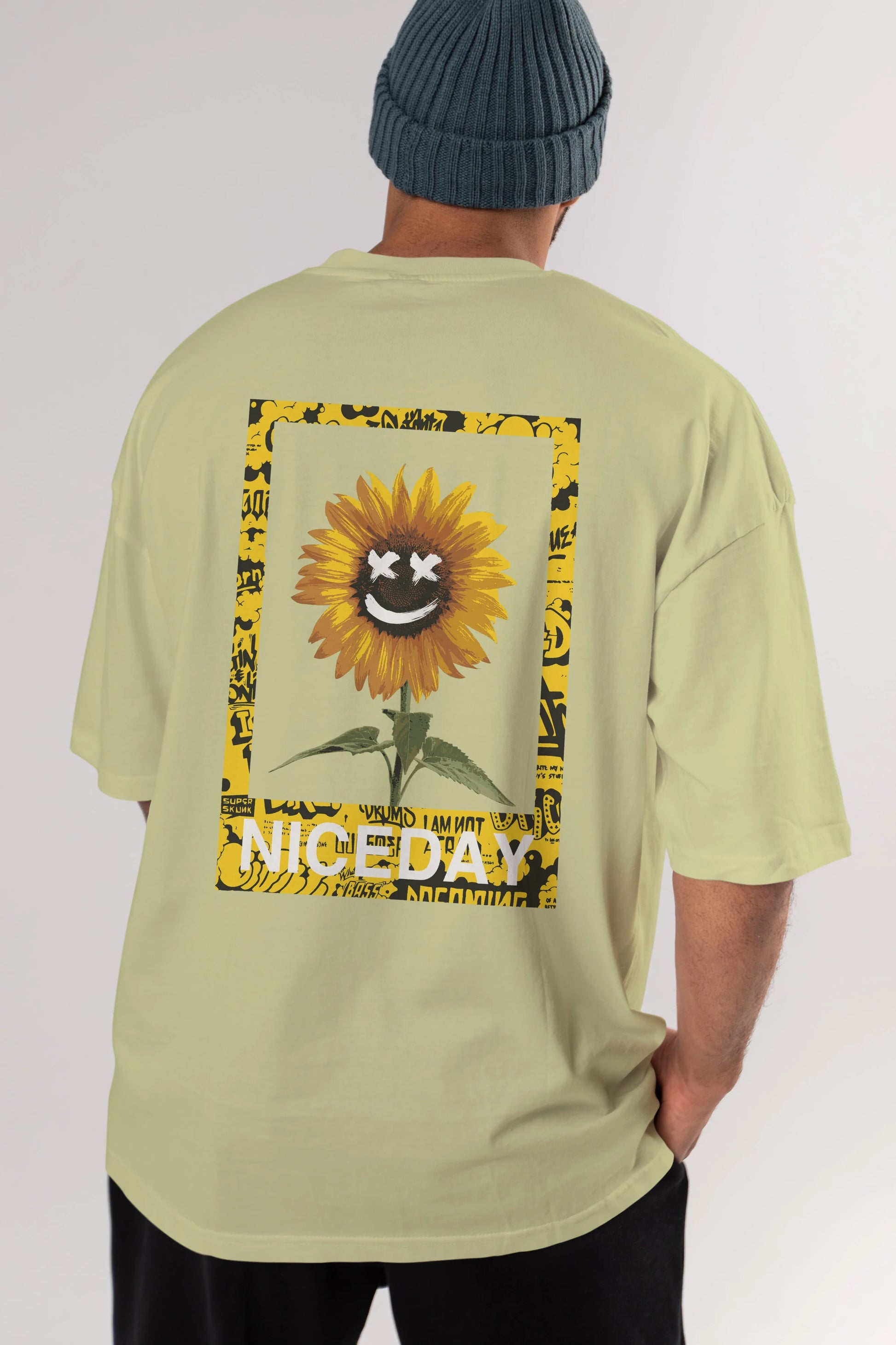 Niceday Streewear Arka Baskılı Oversize t-shirt Erkek Kadın Unisex