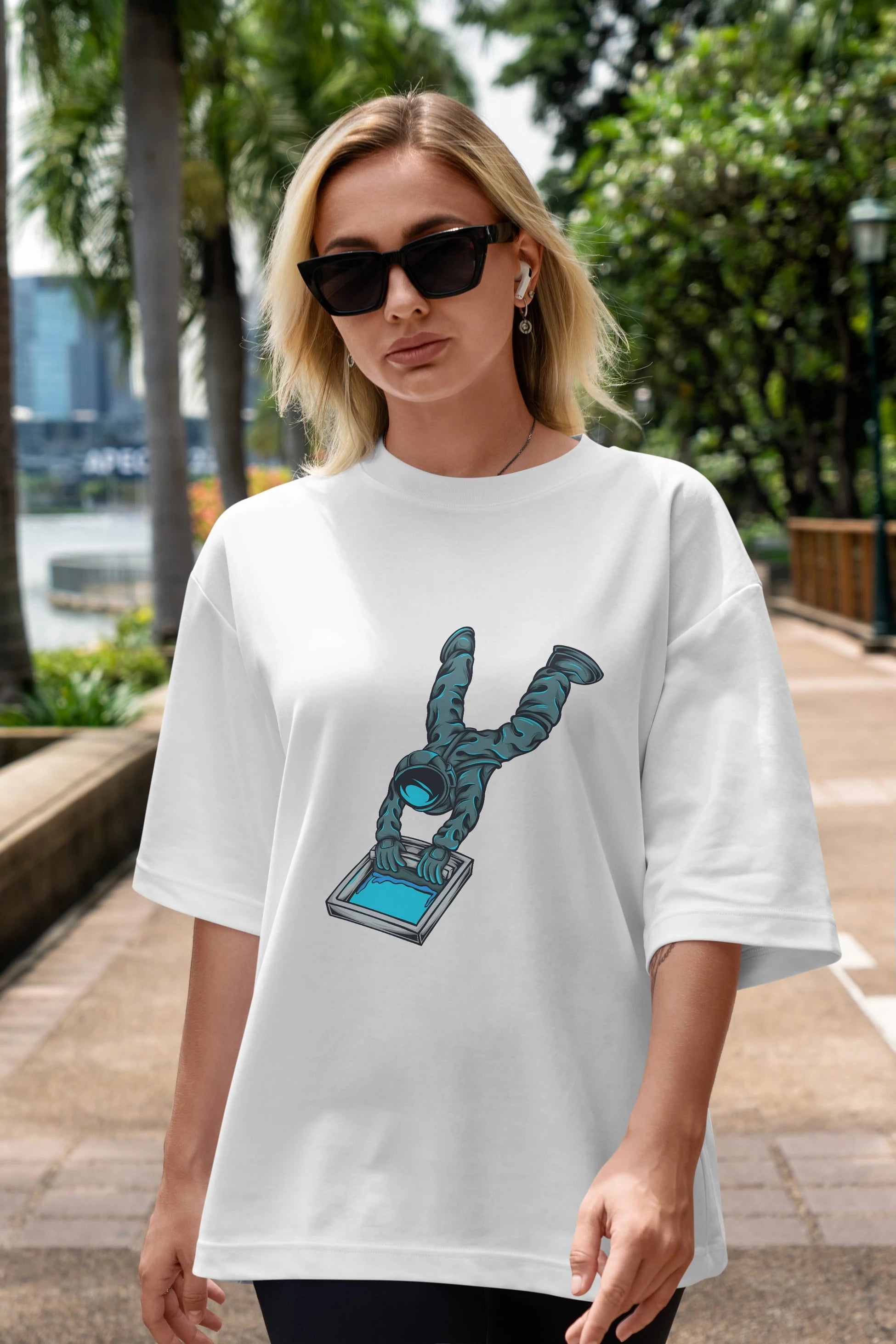 Astroscreen Ön Baskılı Oversize t-shirt Erkek Kadın Unisex