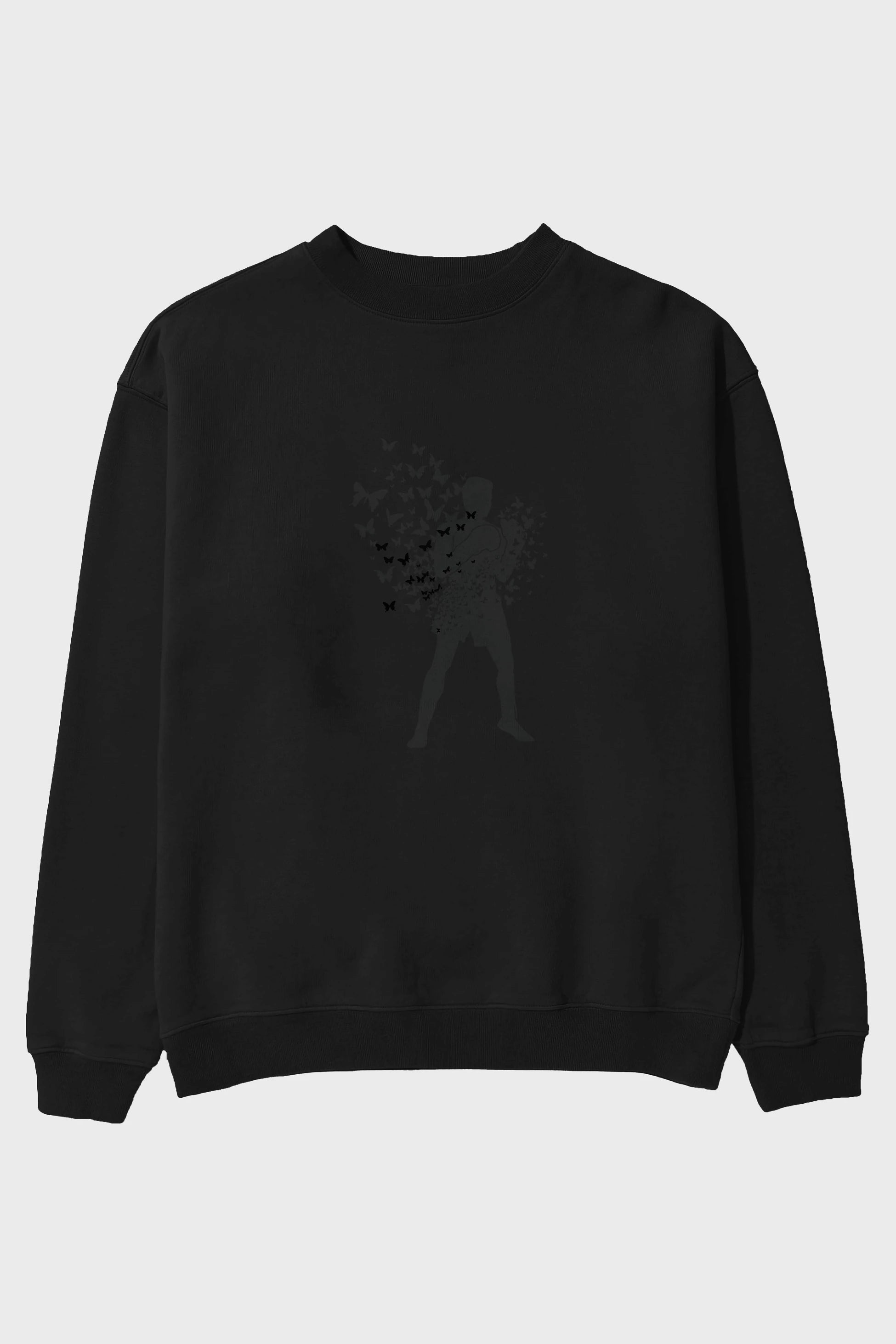 Float Like Butterfly Sting Like Bee Ön Baskılı Oversize Sweatshirt Erkek Kadın Unisex