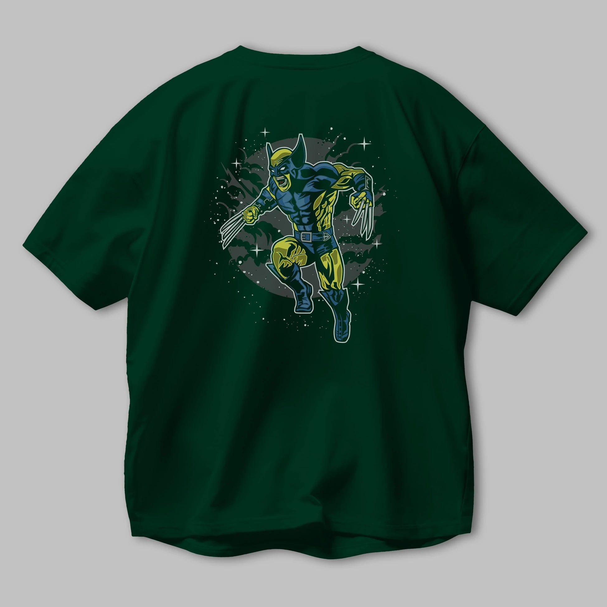 Wolverine Arka Baskılı Oversize t-shirt Erkek Kadın Unisex %100 Pamuk