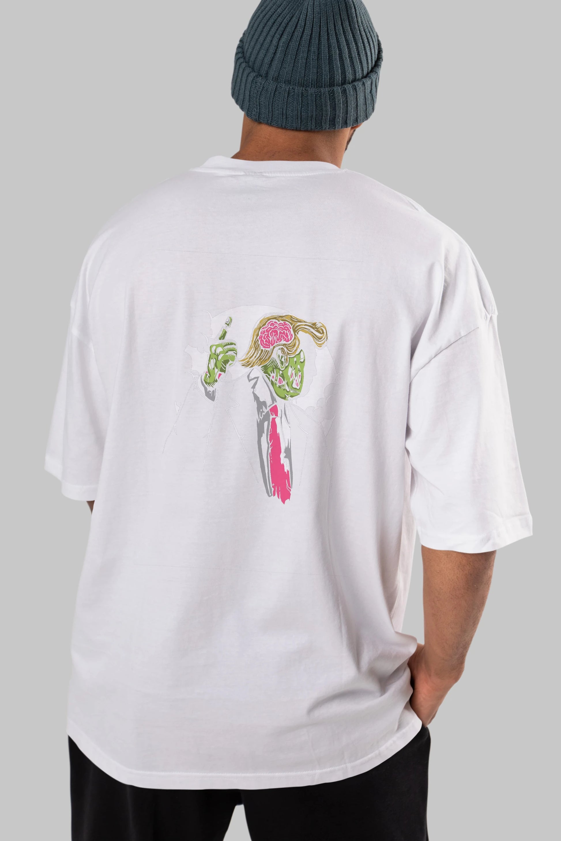 Make Zombie Great Again Arka Baskılı Oversize t-shirt Erkek Kadın Unisex %100 Pamuk