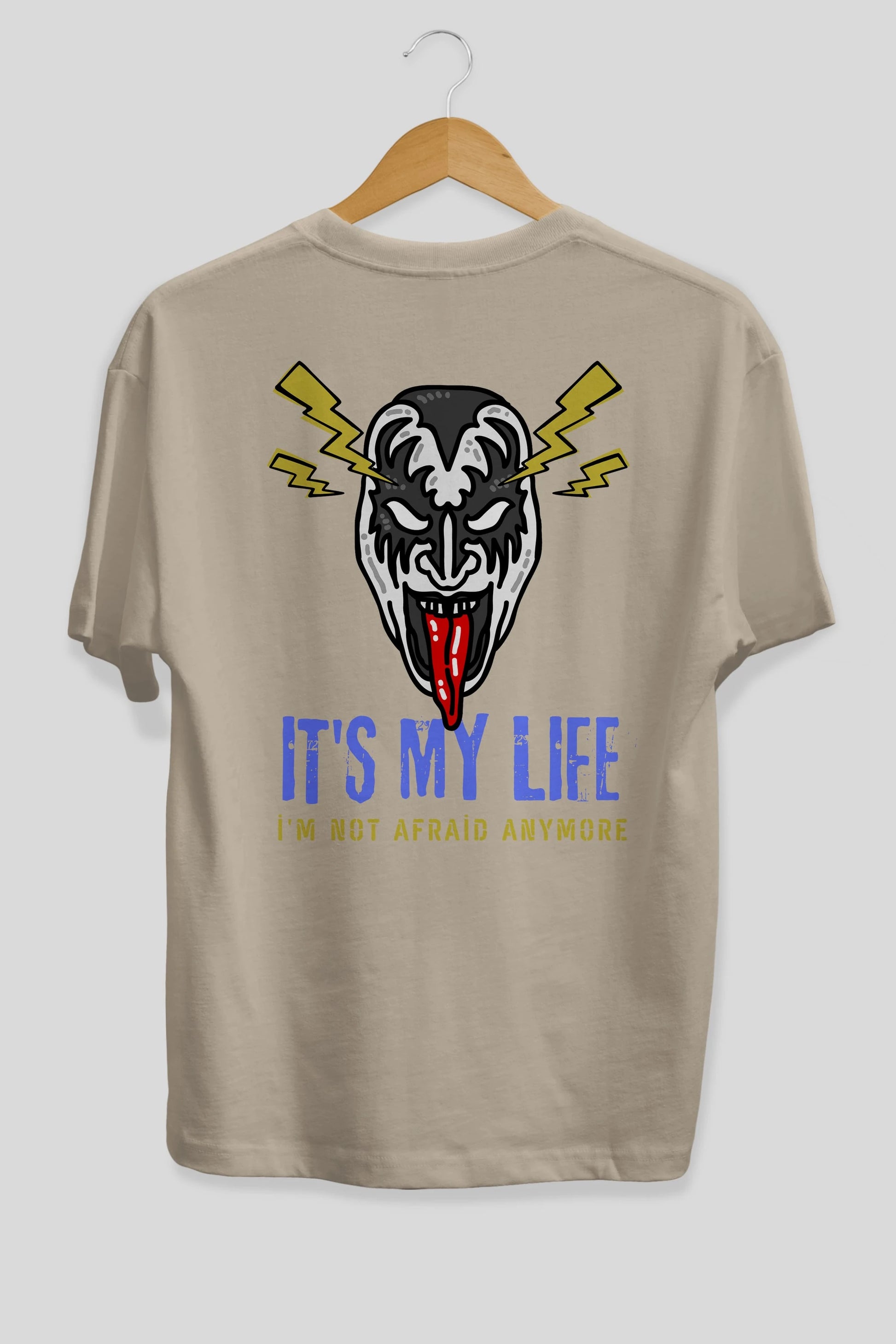 Its My Life Yazılı Arka Baskılı Oversize t-shirt Erkek Kadın Unisex