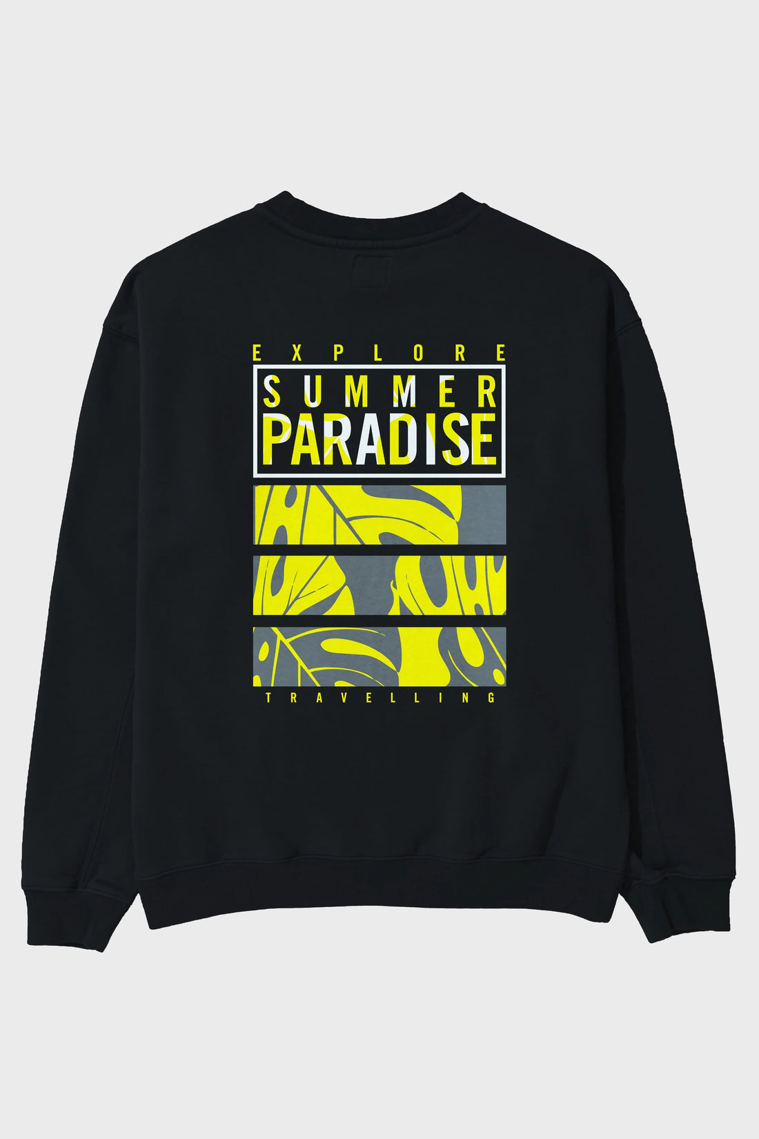 Summer Paradise Arka Baskılı Oversize Sweatshirt Erkek Kadın Unisex