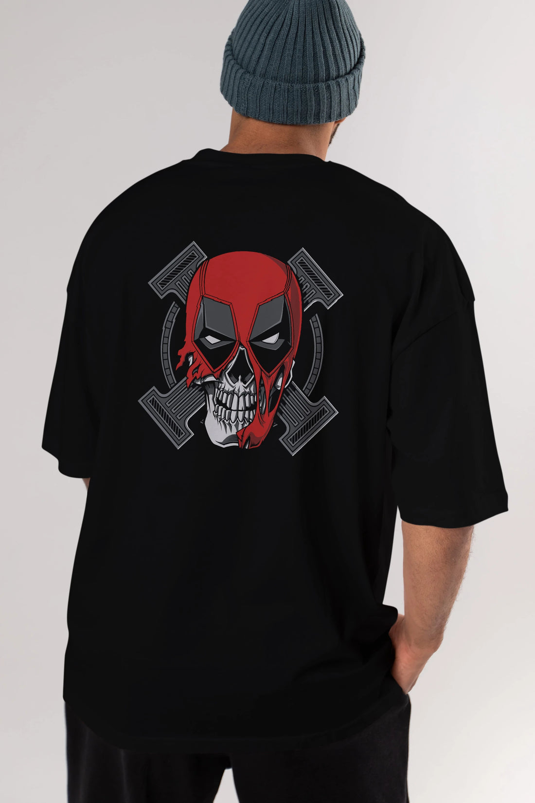 Deadpool (7) Arka Baskılı Oversize t-shirt Erkek Kadın Unisex %100 Pamuk Bisiklet Yaka tişort