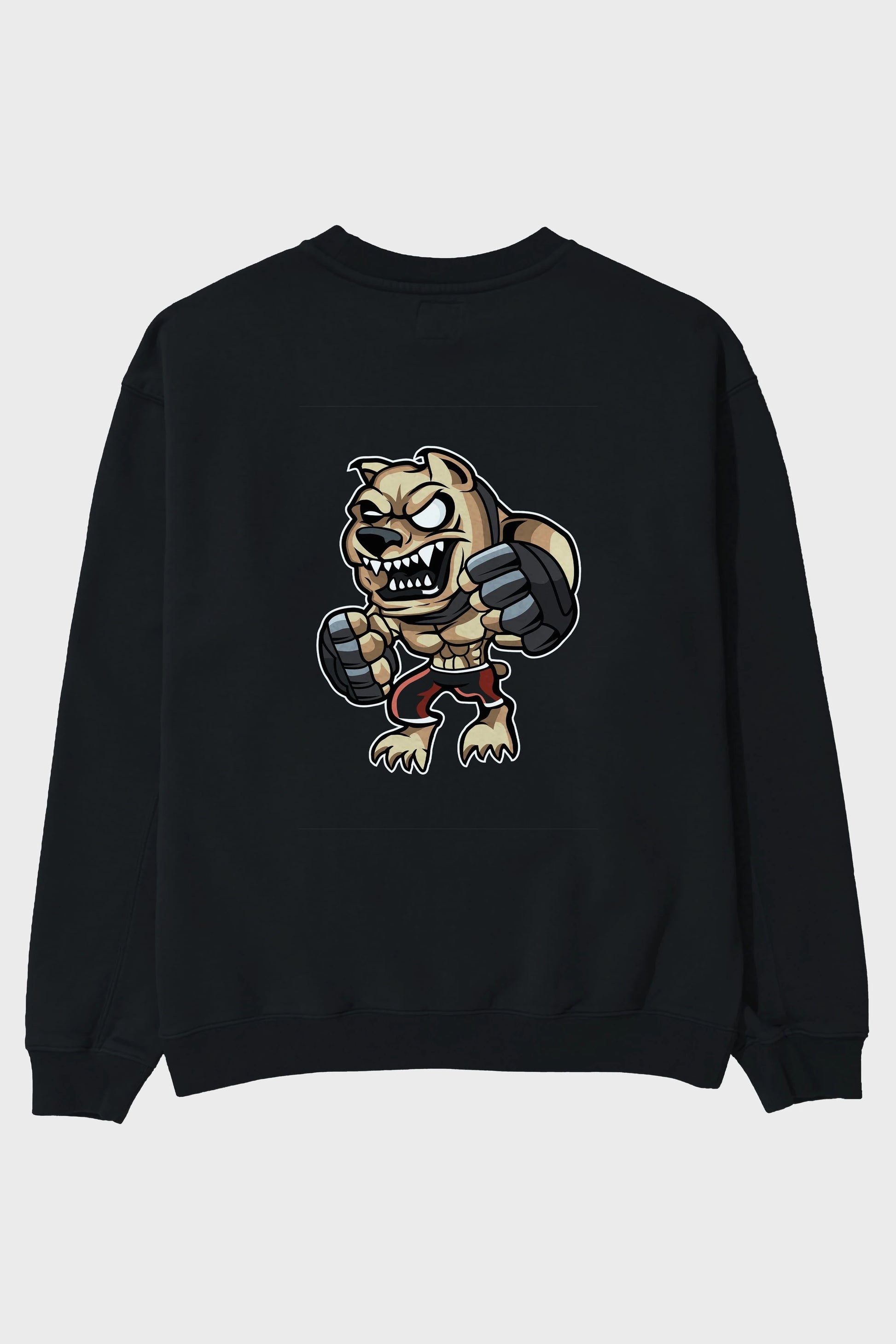MMA Dog Arka Baskılı Oversize Sweatshirt Erkek Kadın Unisex