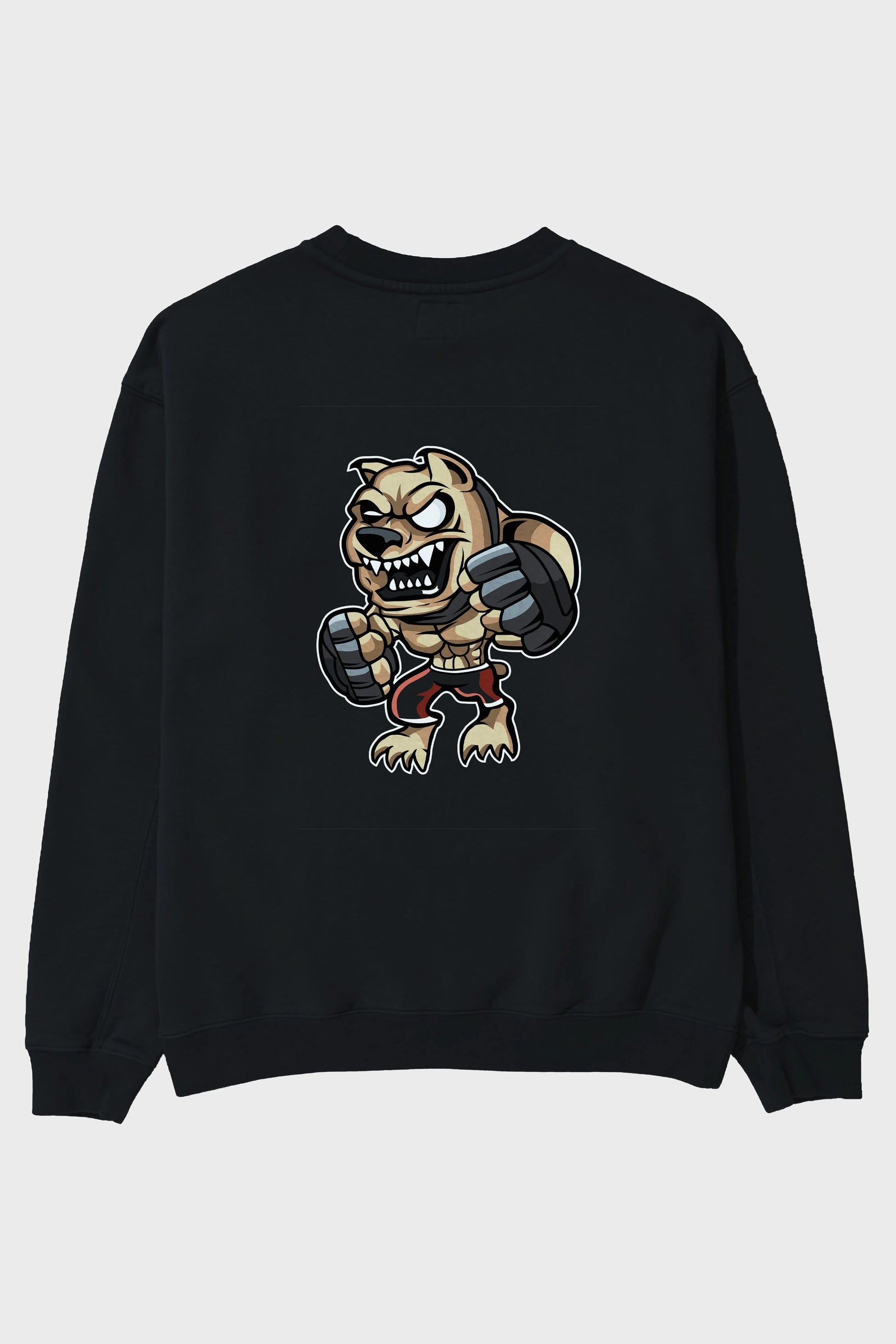 MMA Dog Arka Baskılı Oversize Sweatshirt Erkek Kadın Unisex