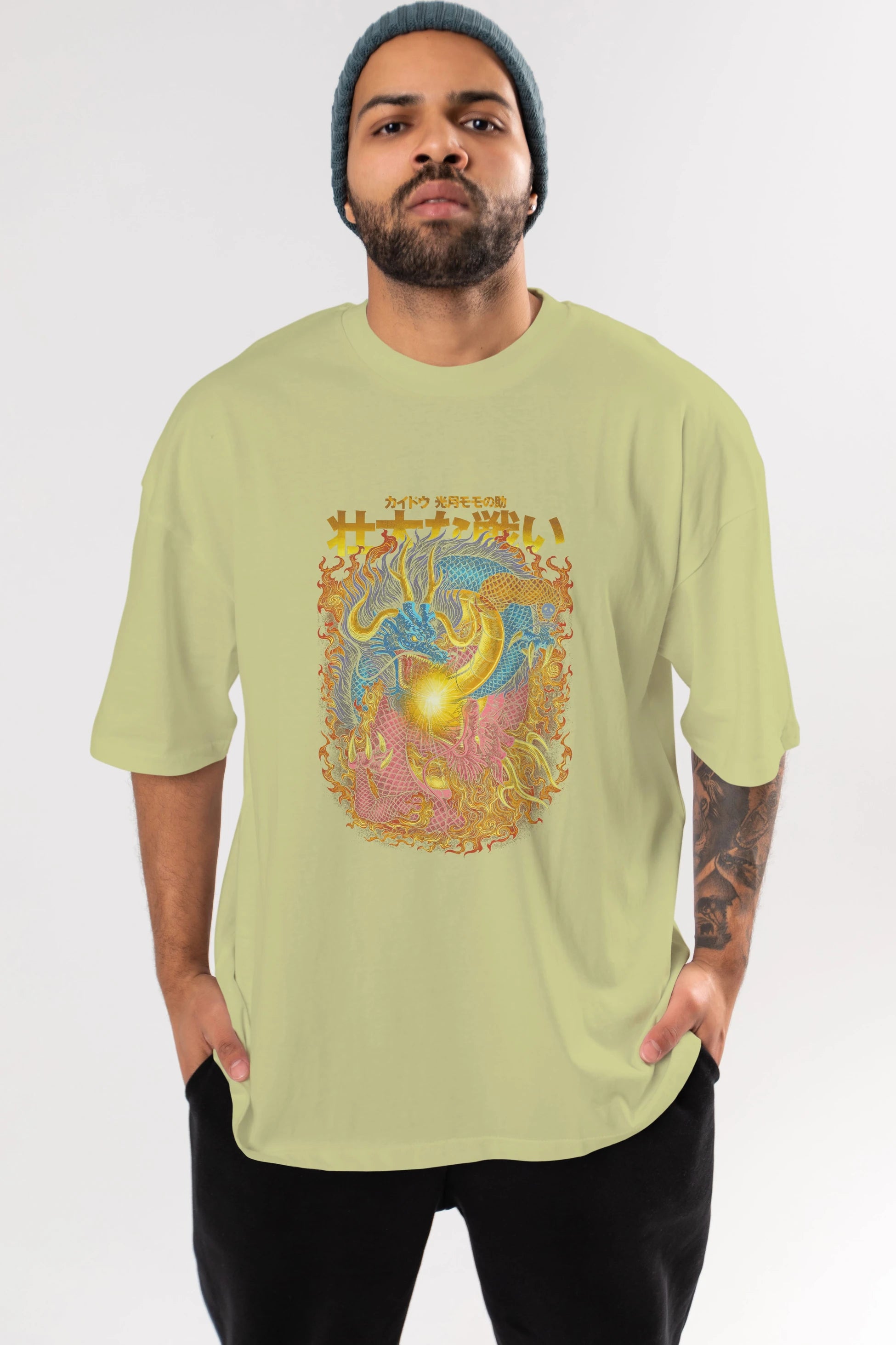 ONE PIECE (4) Anime Ön Baskılı Oversize t-shirt %100 pamuk Erkek Kadın Unisex