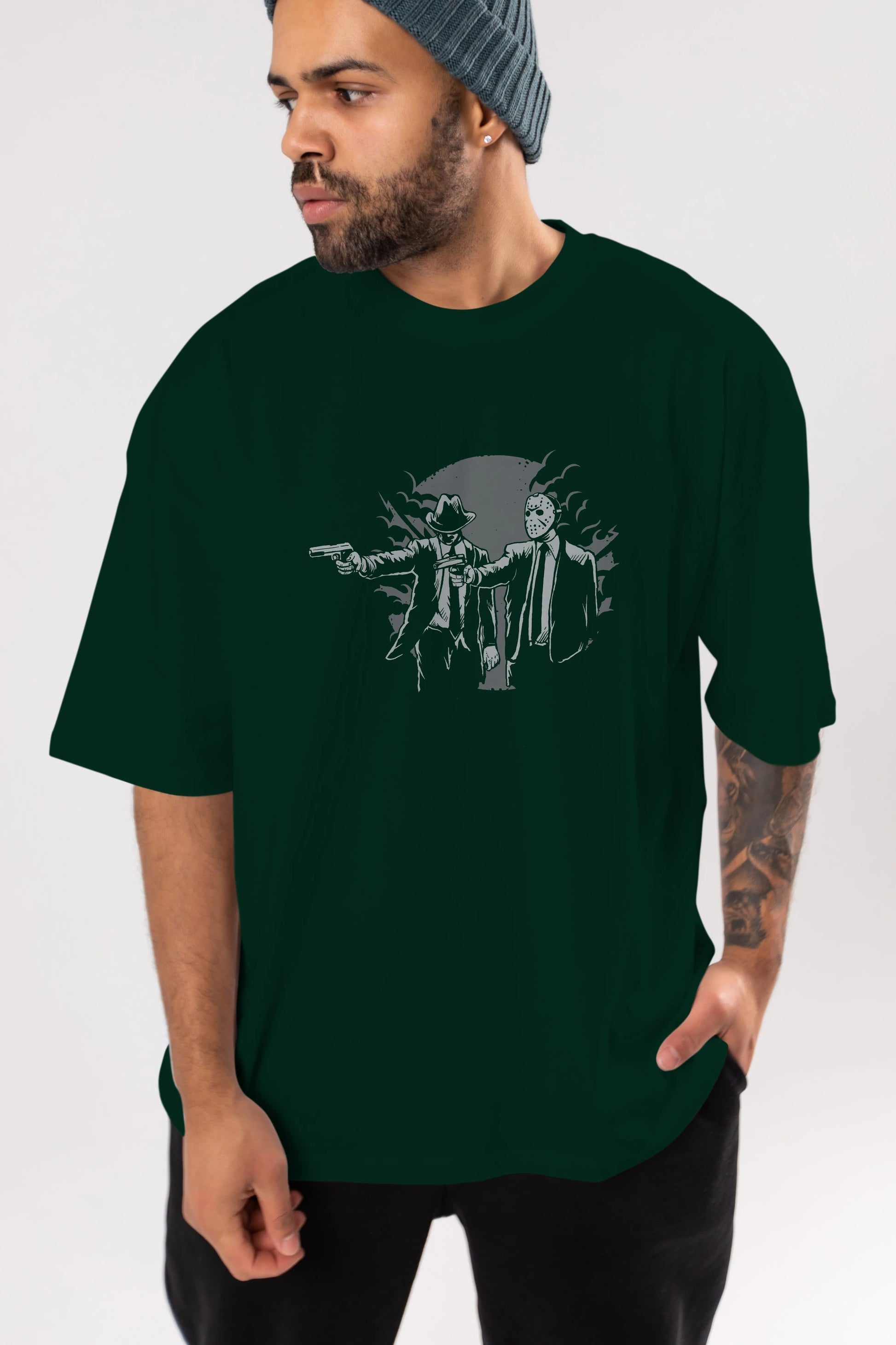 Pulp Killer Ön Baskılı Oversize t-shirt Erkek Kadın Unisex %100 Pamuk tişort
