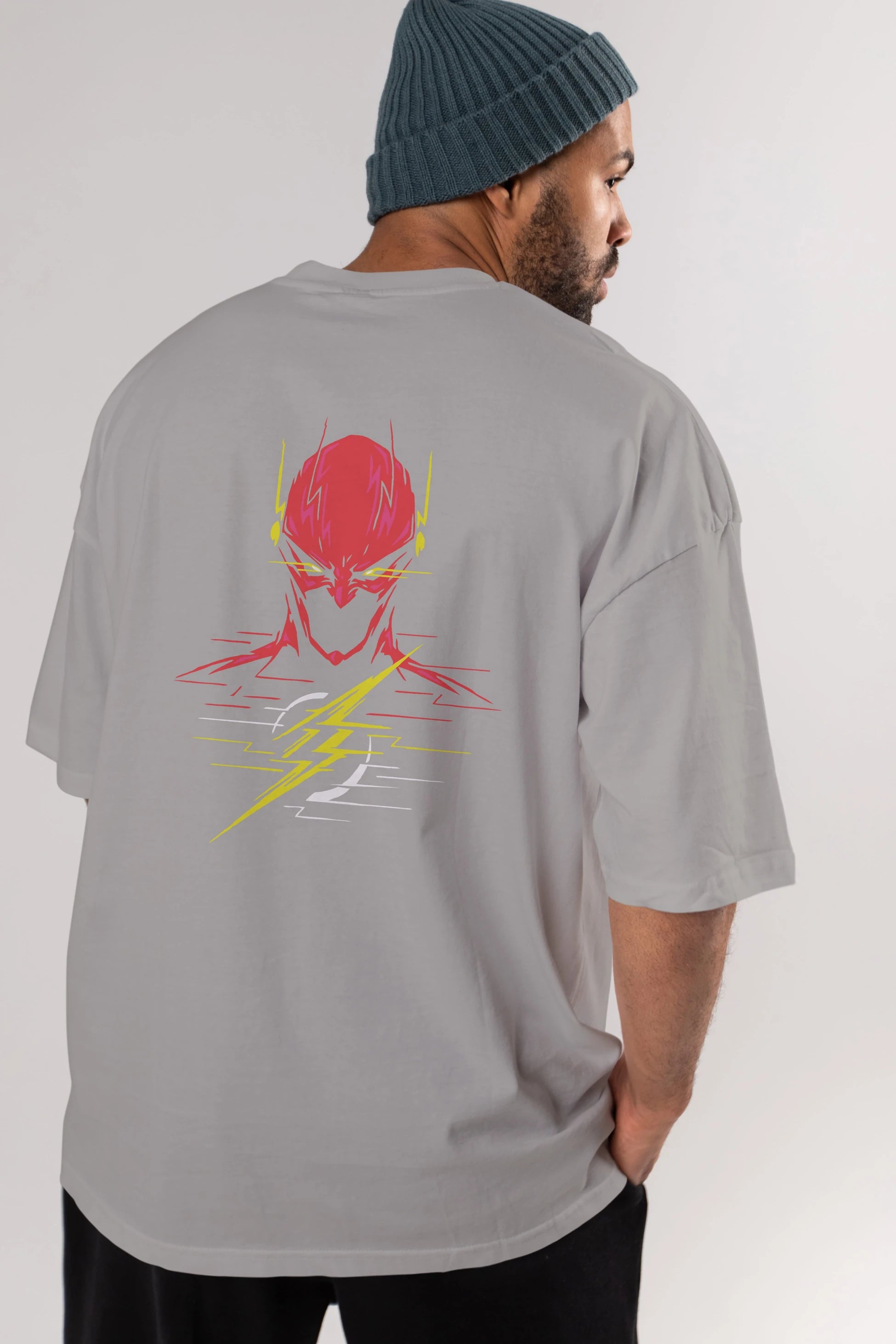 Flash Avengers (2) Arka Baskılı Oversize t-shirt Erkek Kadın Unisex %100 Pamuk Bisiklet Yaka tişort